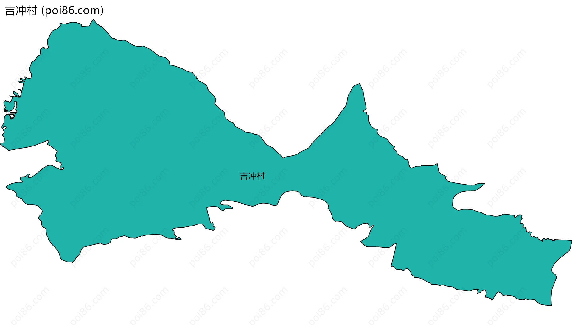 吉冲村边界地图