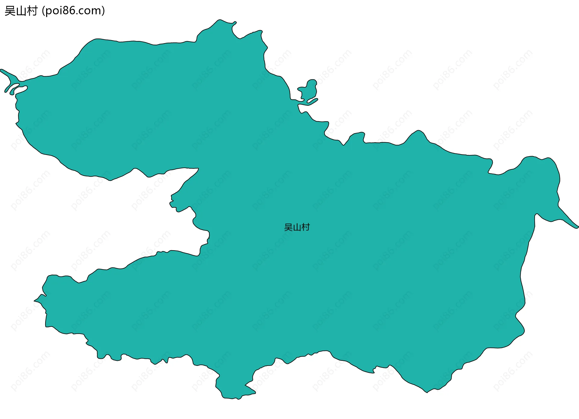 吴山村边界地图