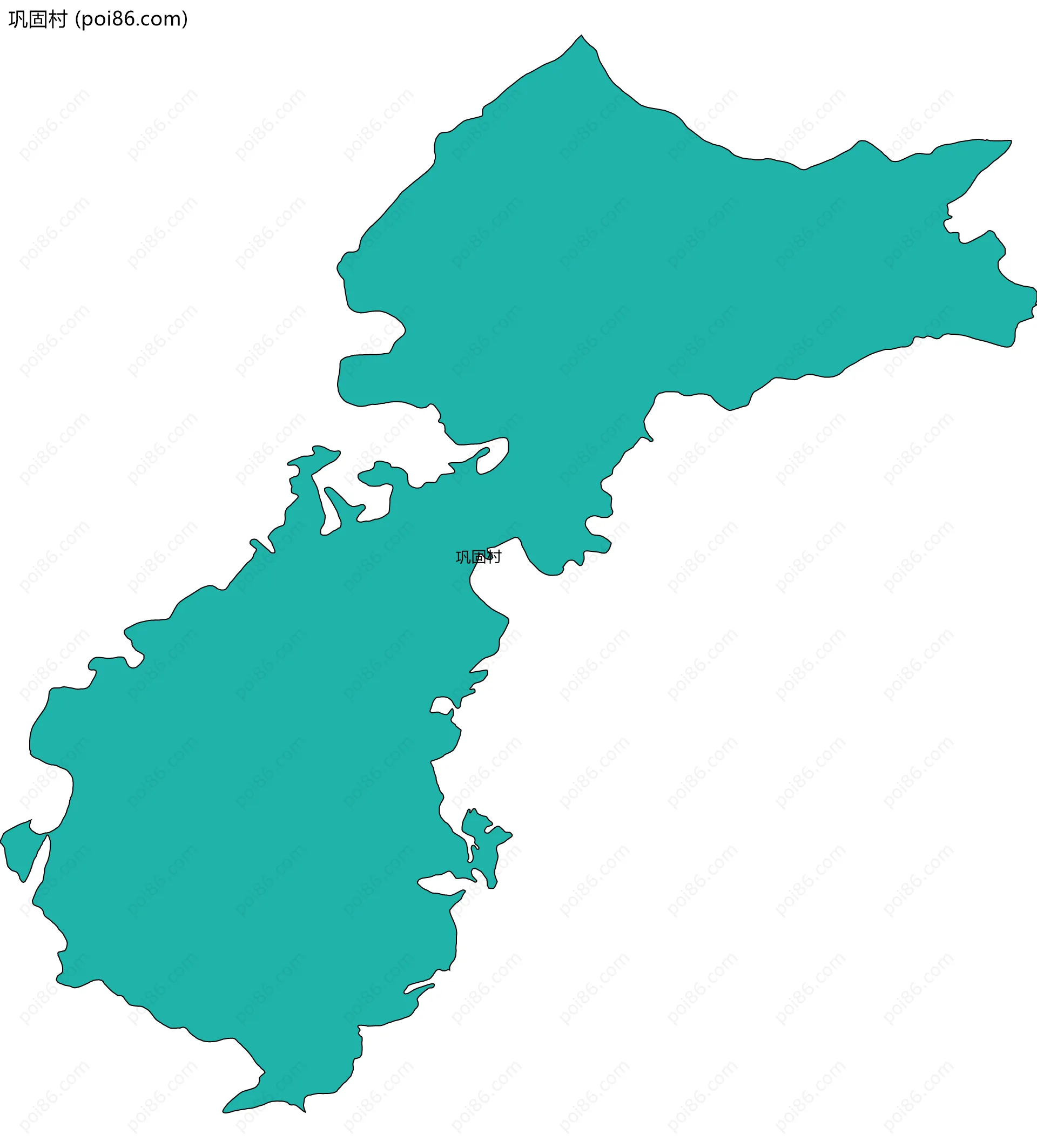 巩固村边界地图