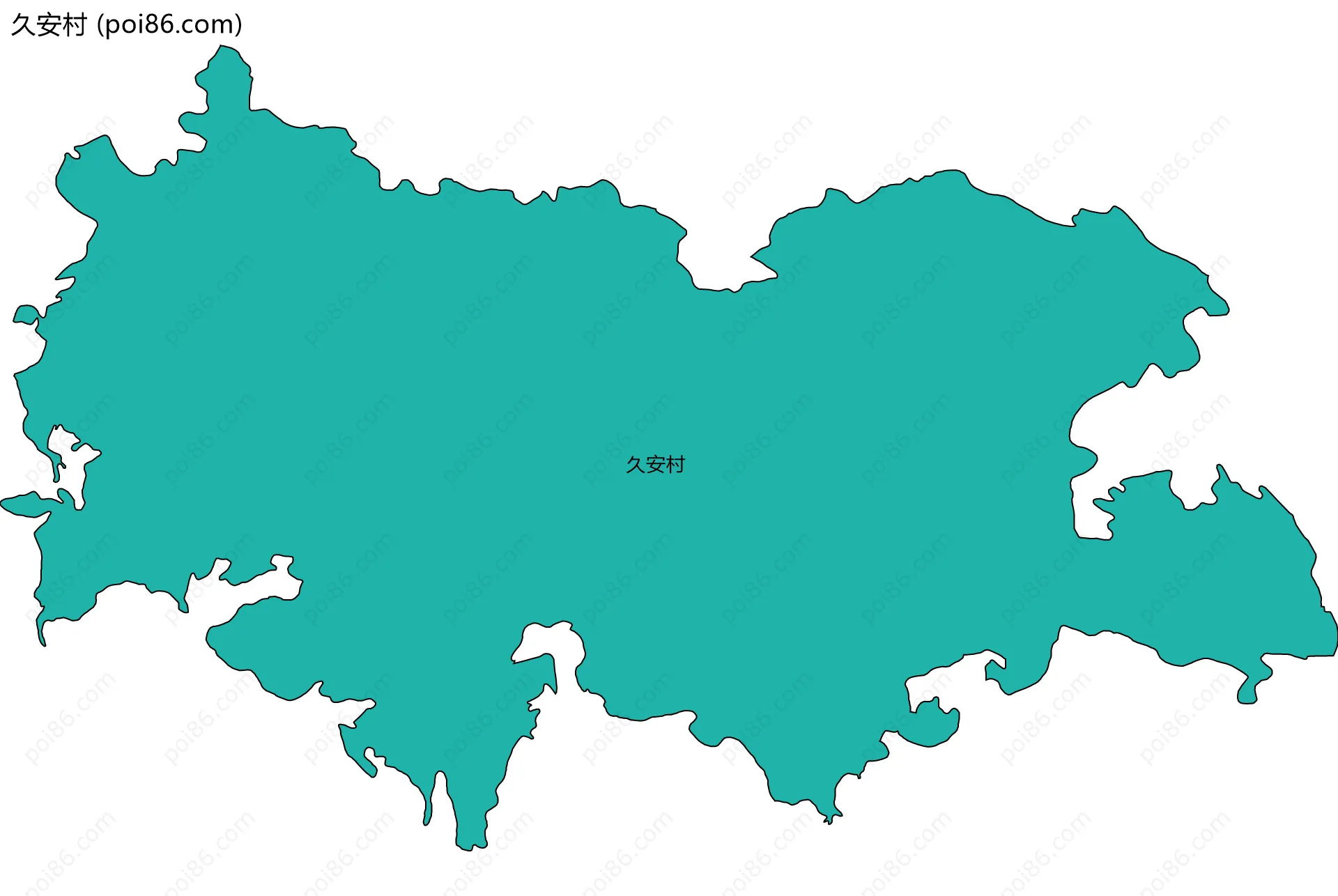 久安村边界地图