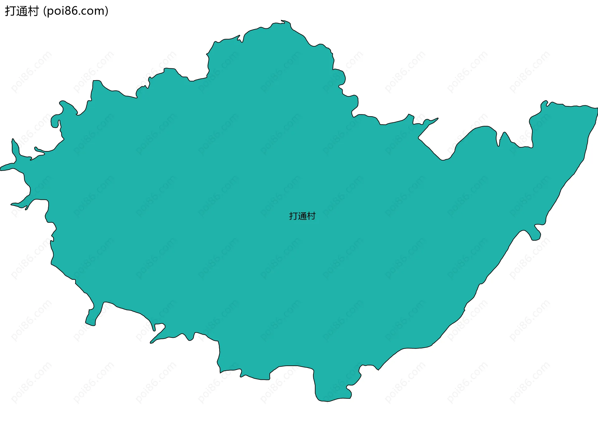 打通村边界地图