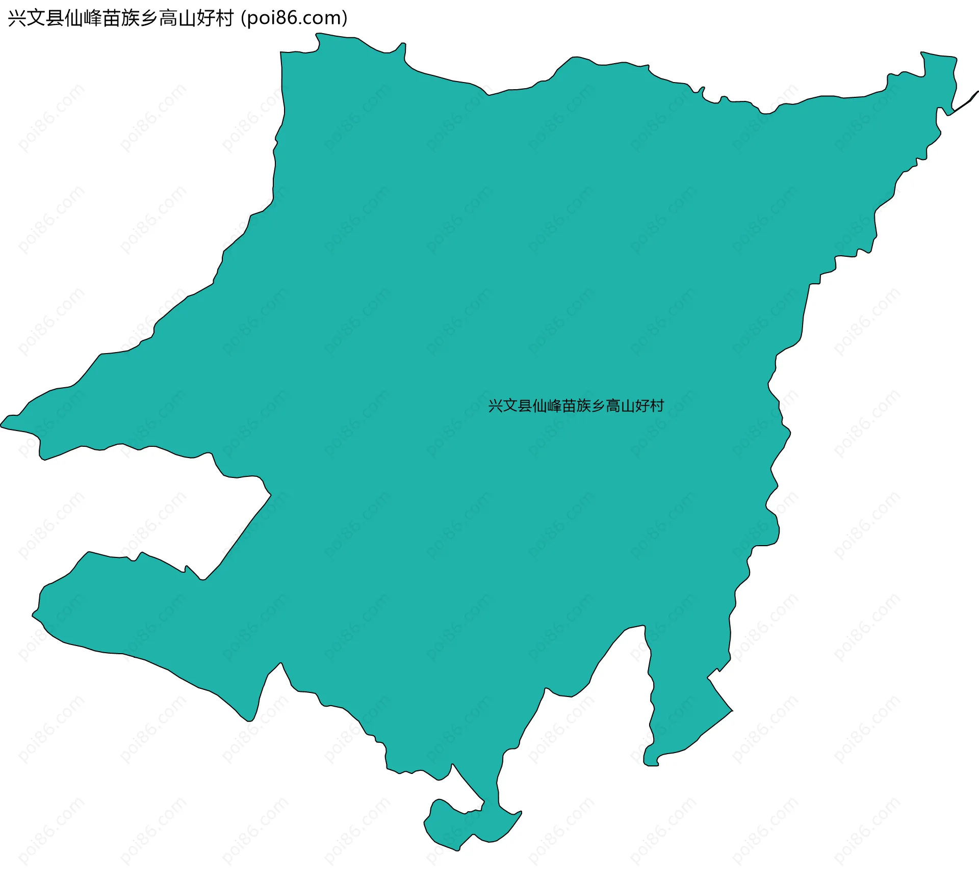 兴文县仙峰苗族乡高山好村边界地图