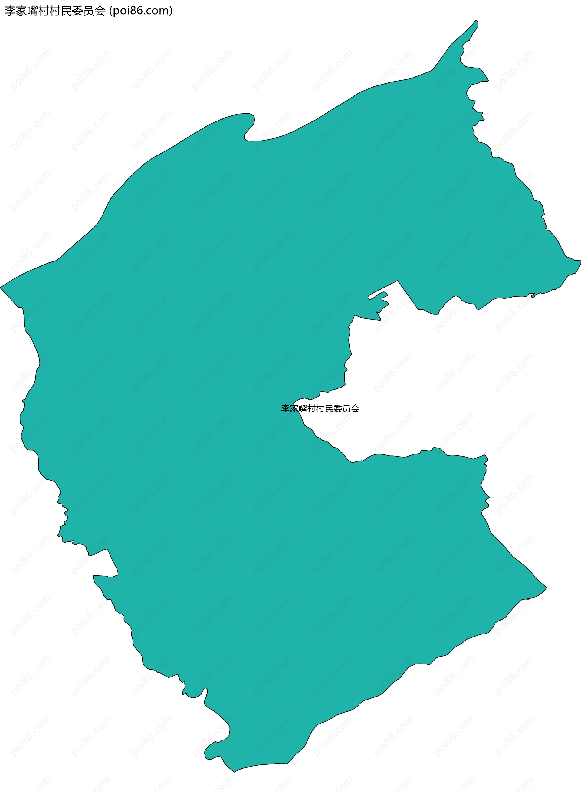 李家嘴村村民委员会边界地图