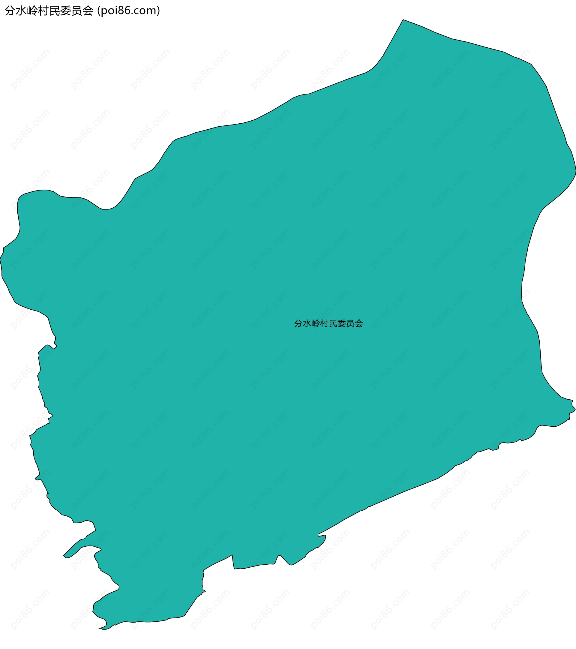 分水岭村民委员会边界地图