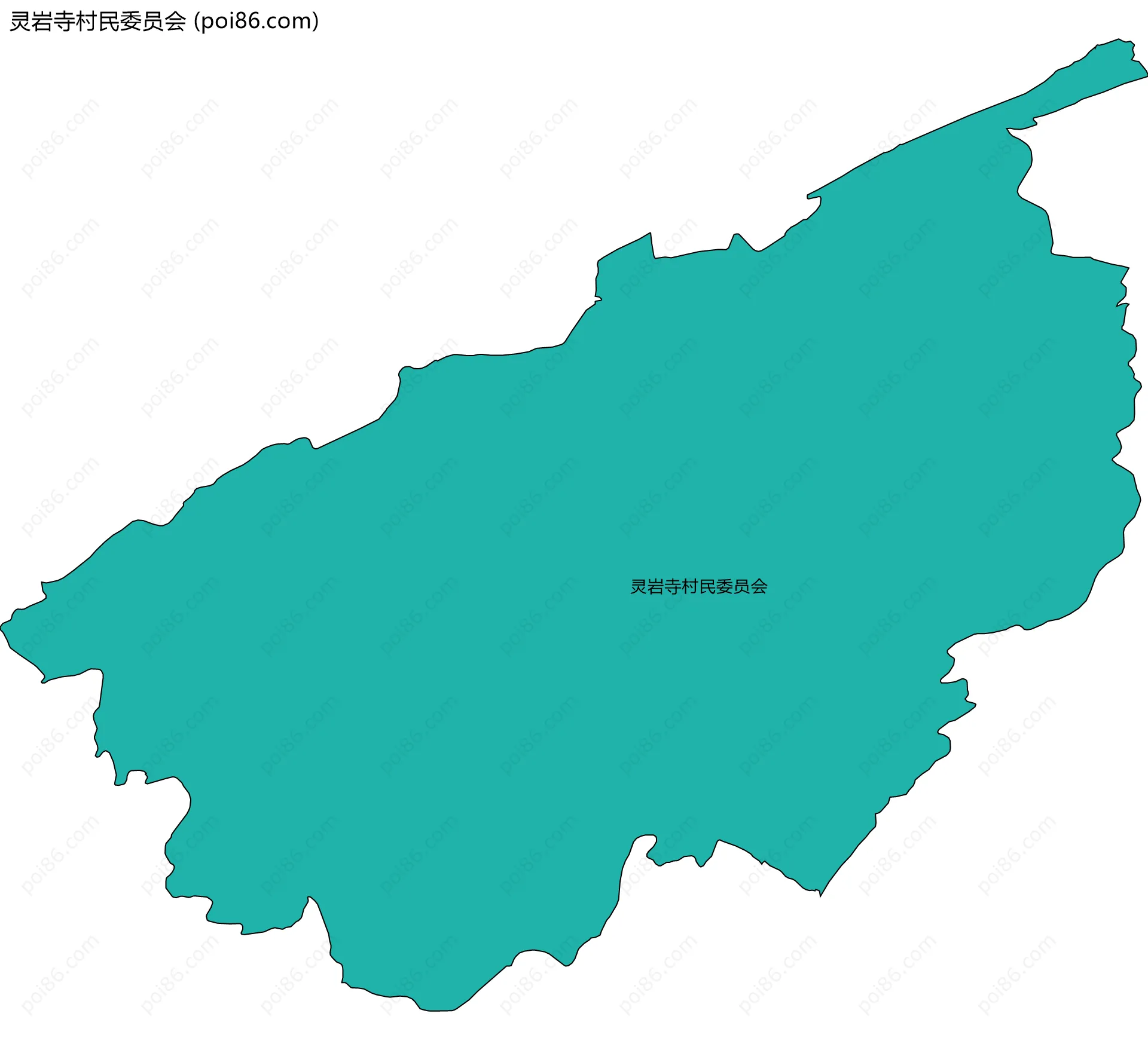 灵岩寺村民委员会边界地图