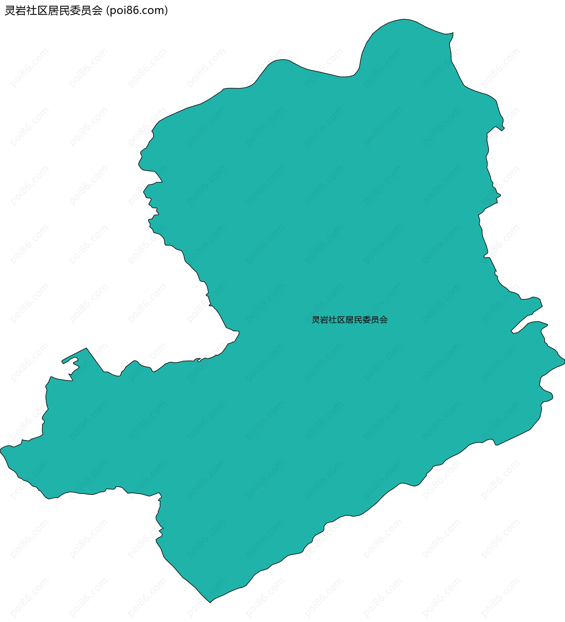 灵岩社区居民委员会边界地图