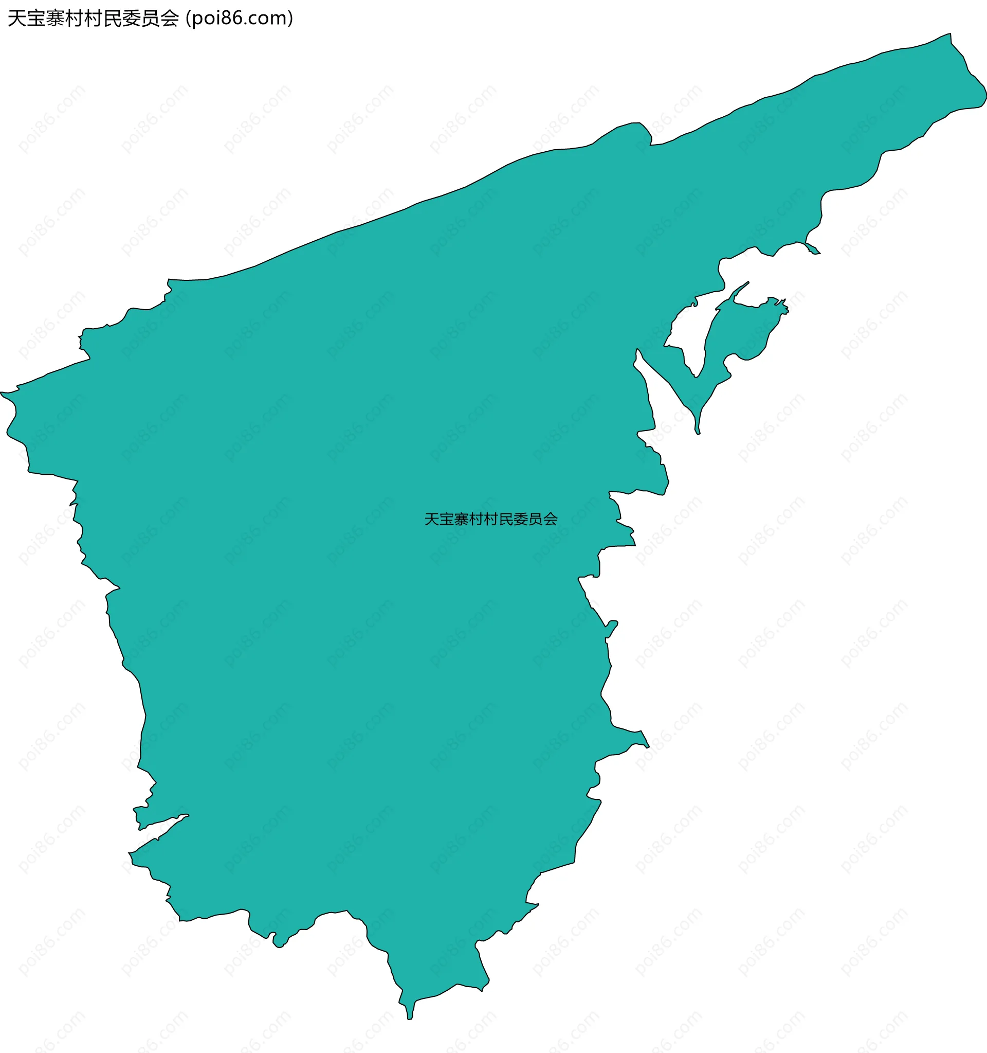 天宝寨村村民委员会边界地图