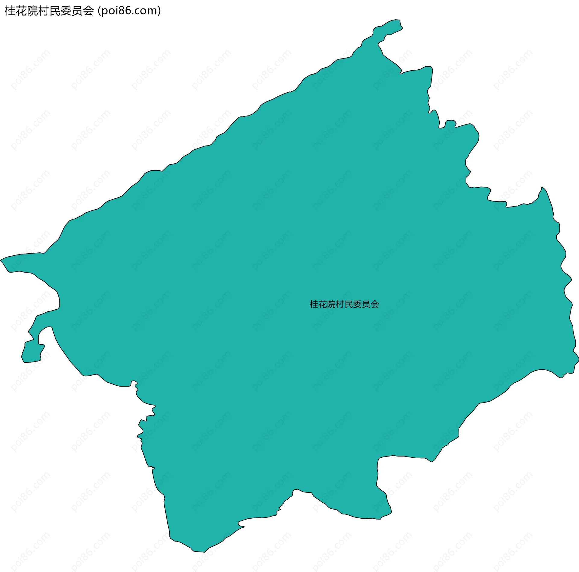 桂花院村民委员会边界地图