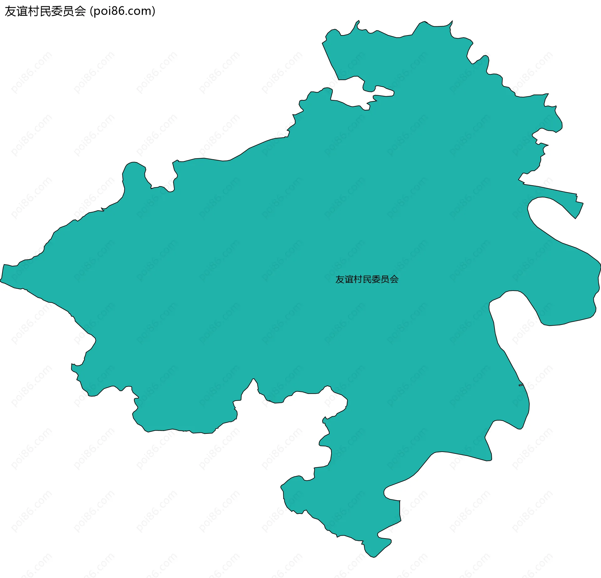 友谊村民委员会边界地图