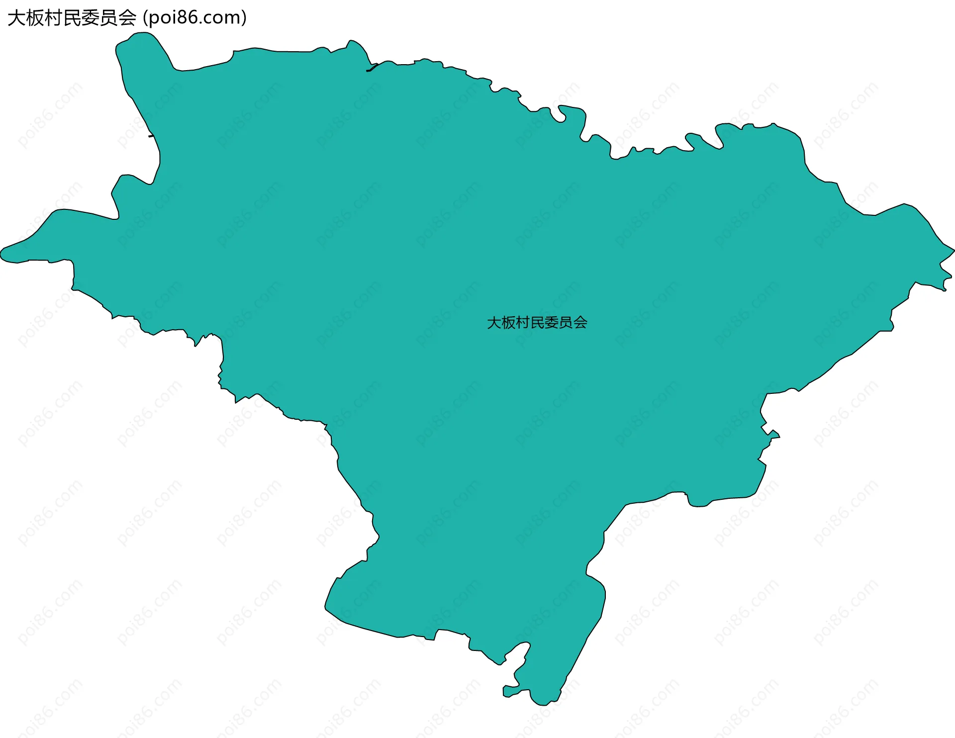 大板村民委员会边界地图