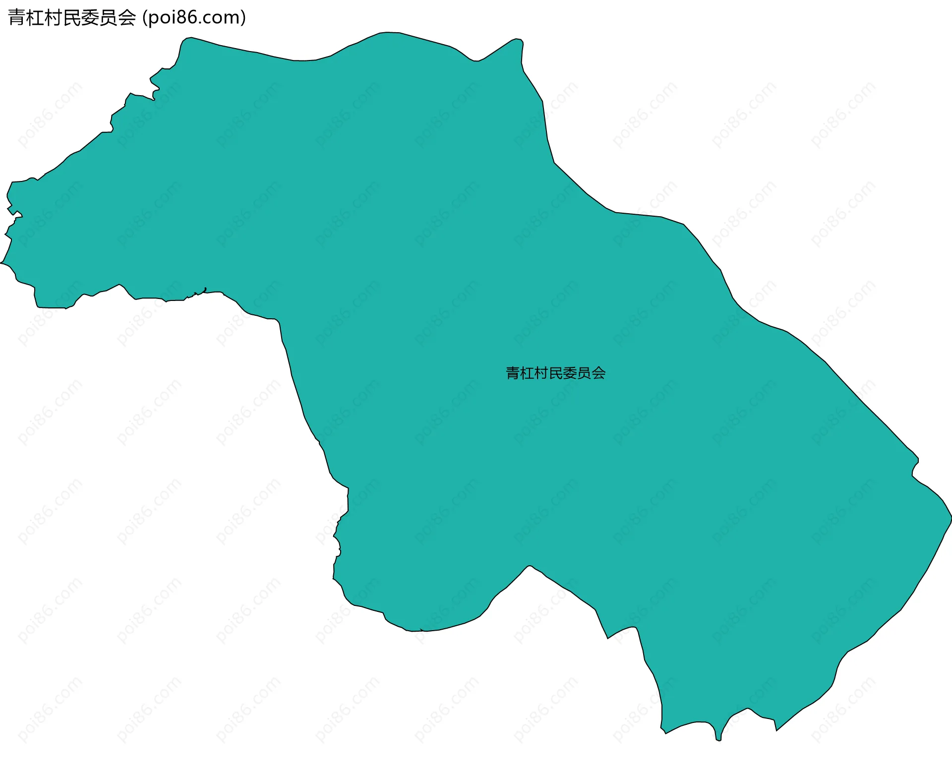 青杠村民委员会边界地图