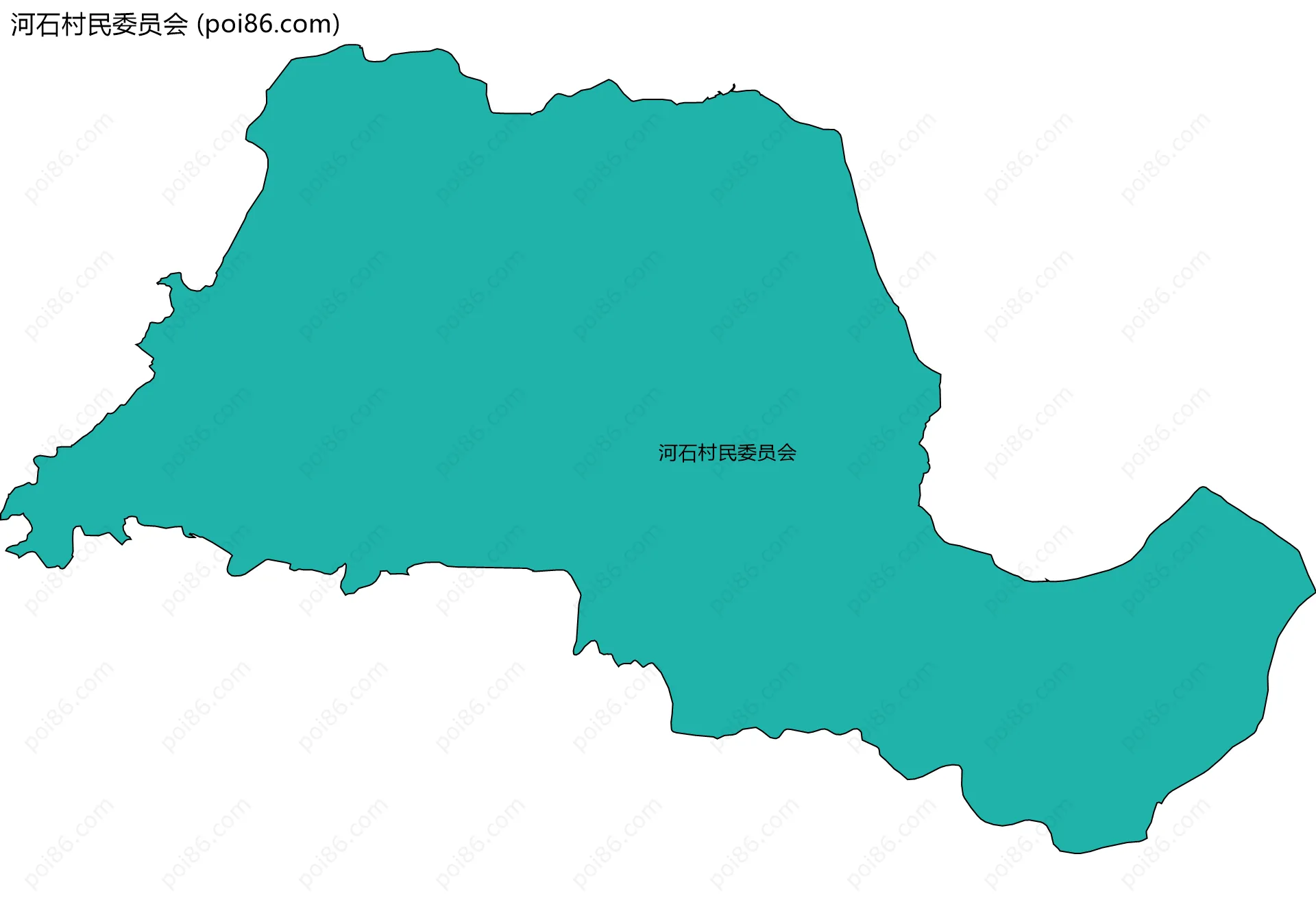 河石村民委员会边界地图