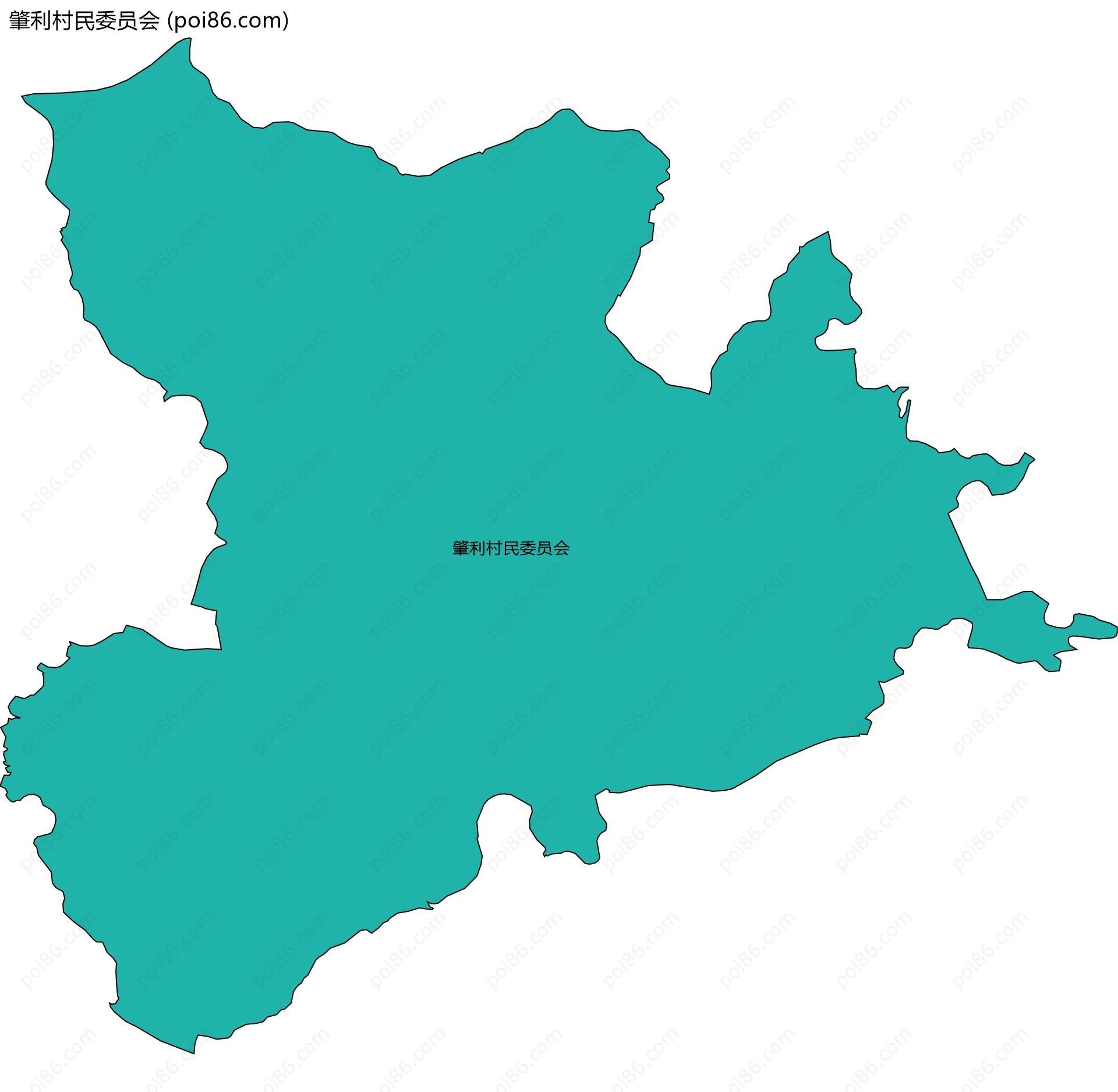 肇利村民委员会边界地图