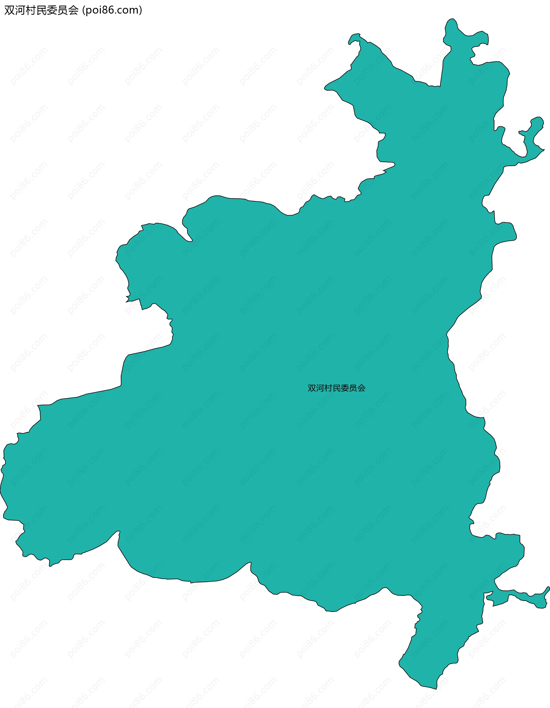 双河村民委员会边界地图