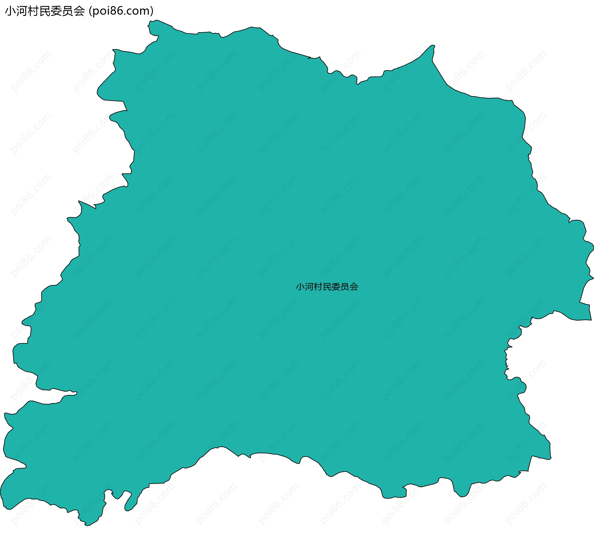 小河村民委员会边界地图