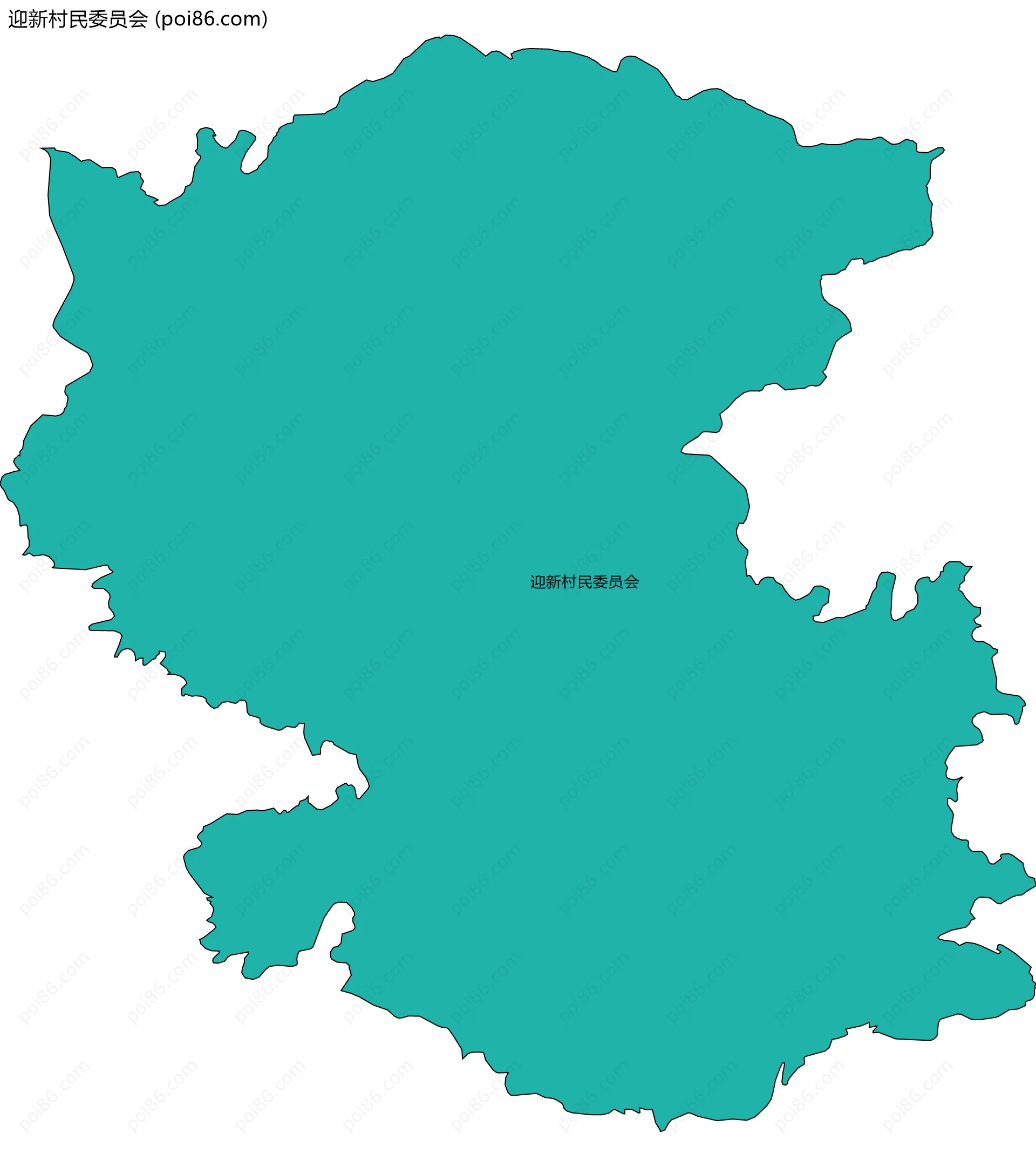 迎新村民委员会边界地图