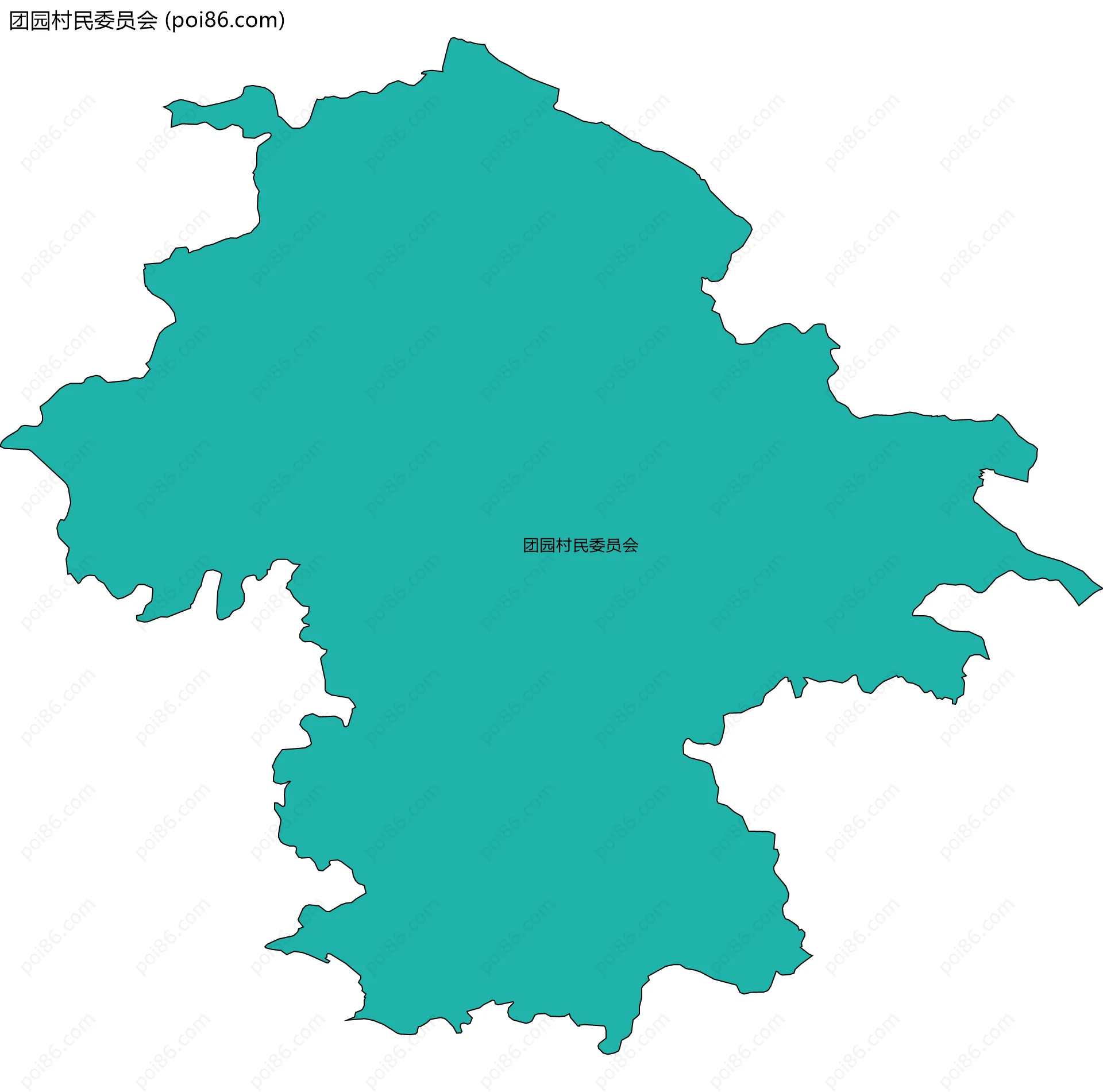 团园村民委员会边界地图