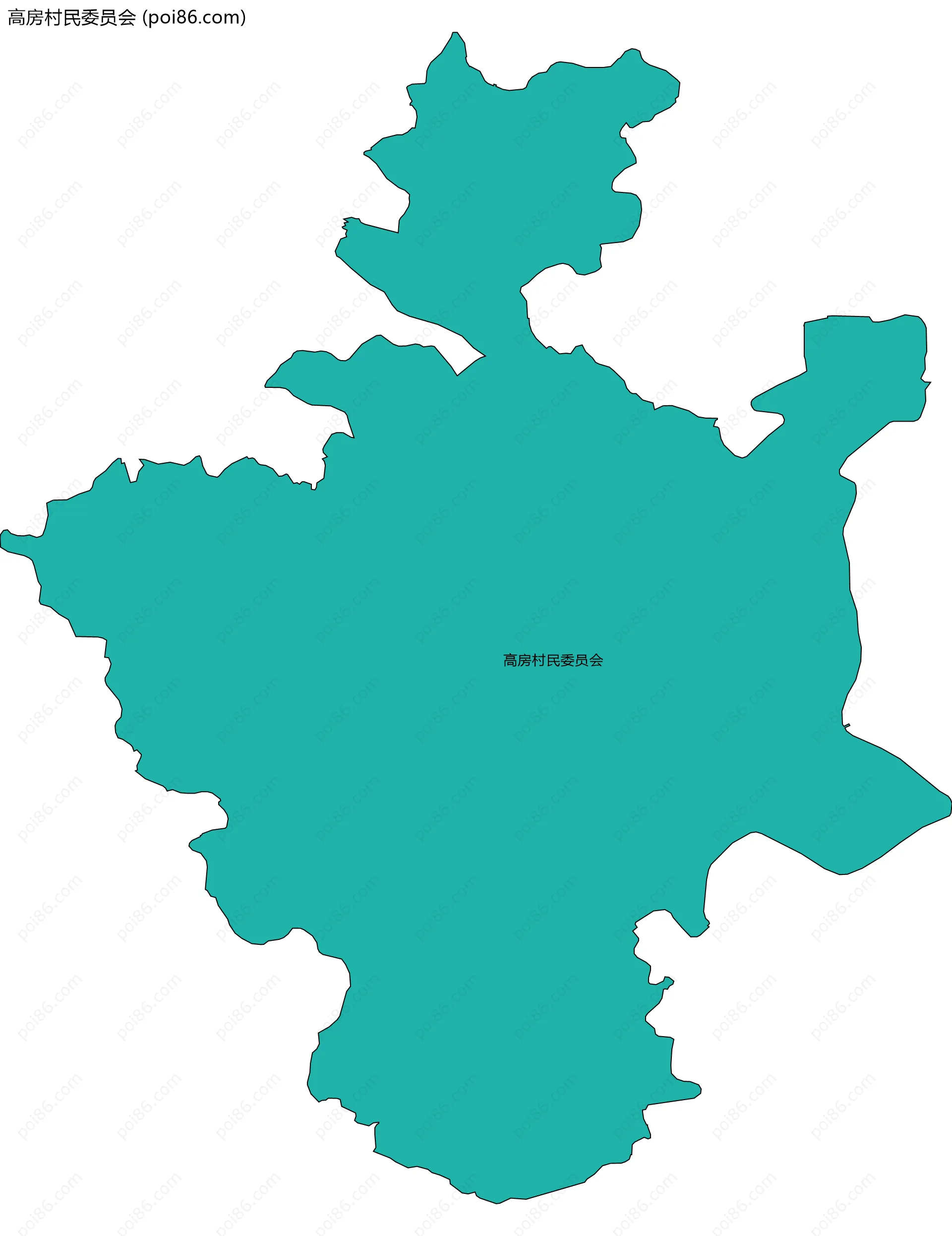 高房村民委员会边界地图