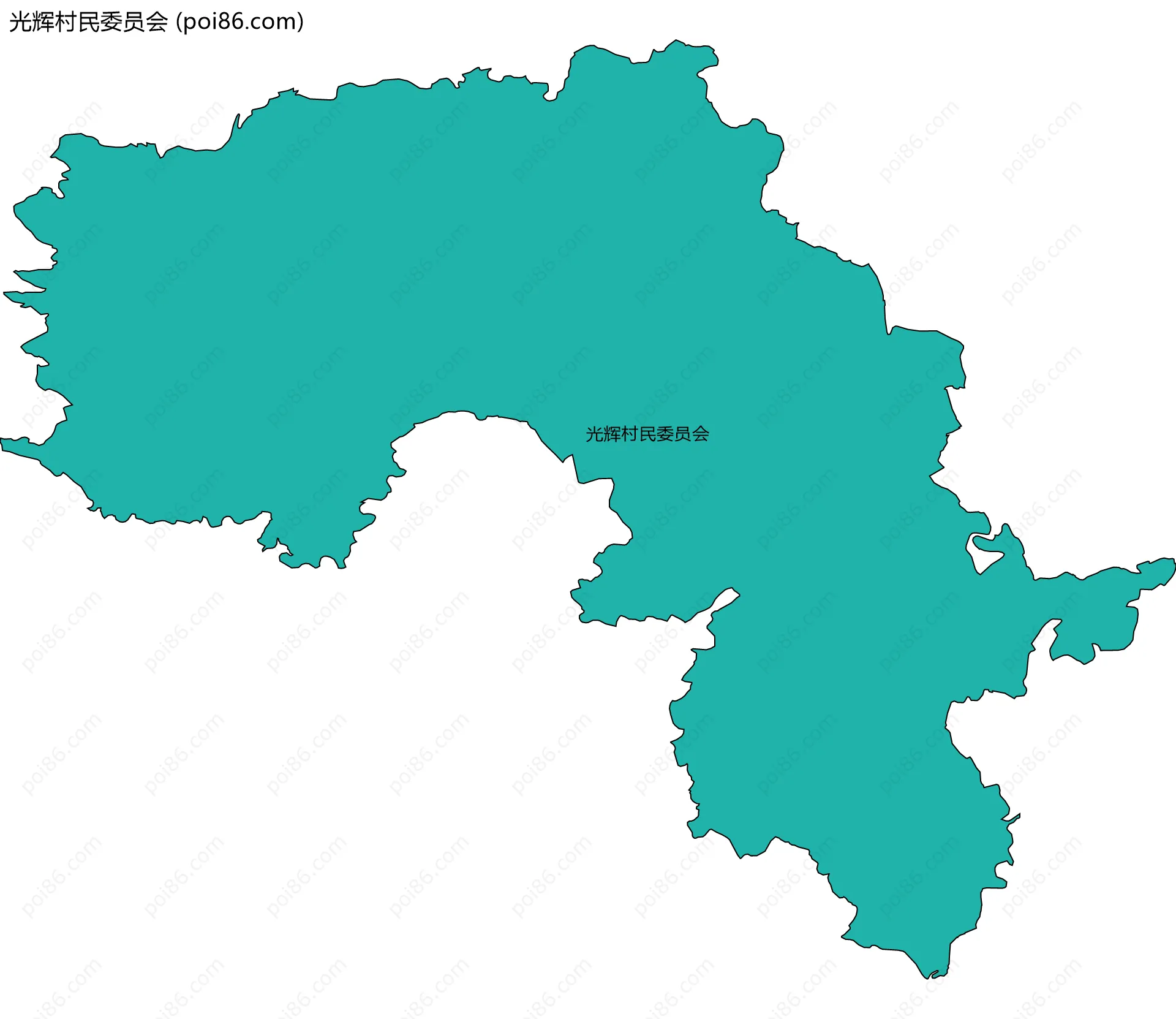 光辉村民委员会边界地图