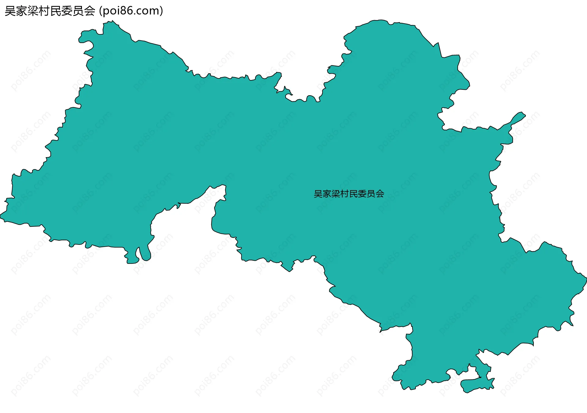 吴家梁村民委员会边界地图