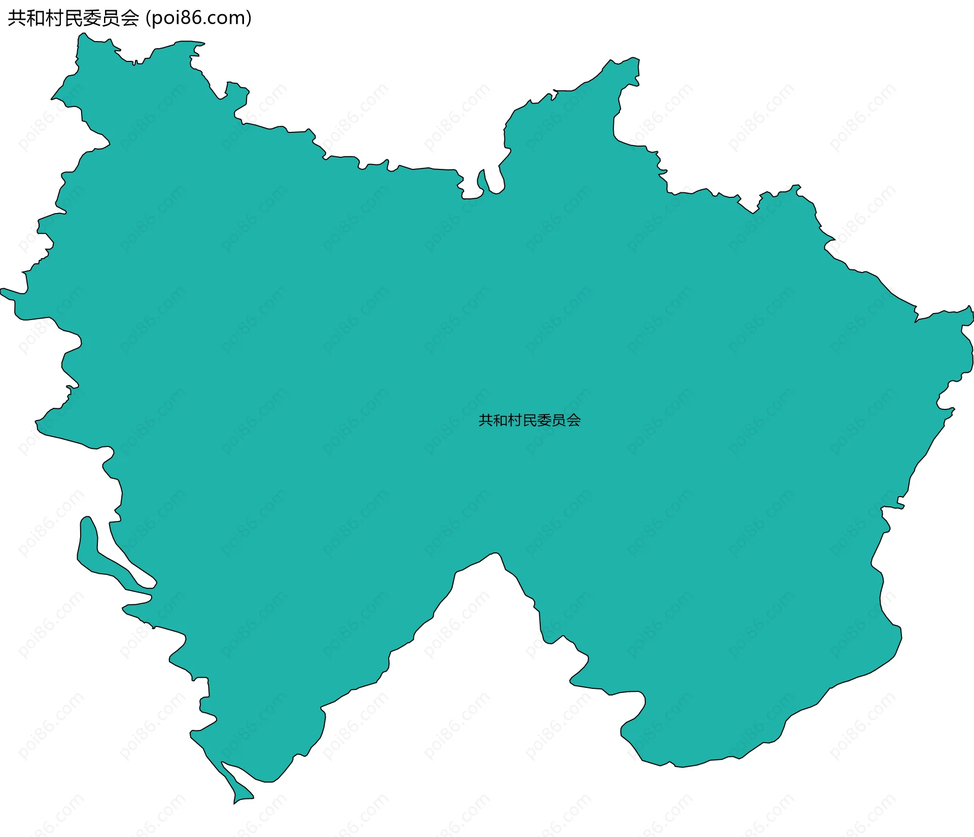 共和村民委员会边界地图