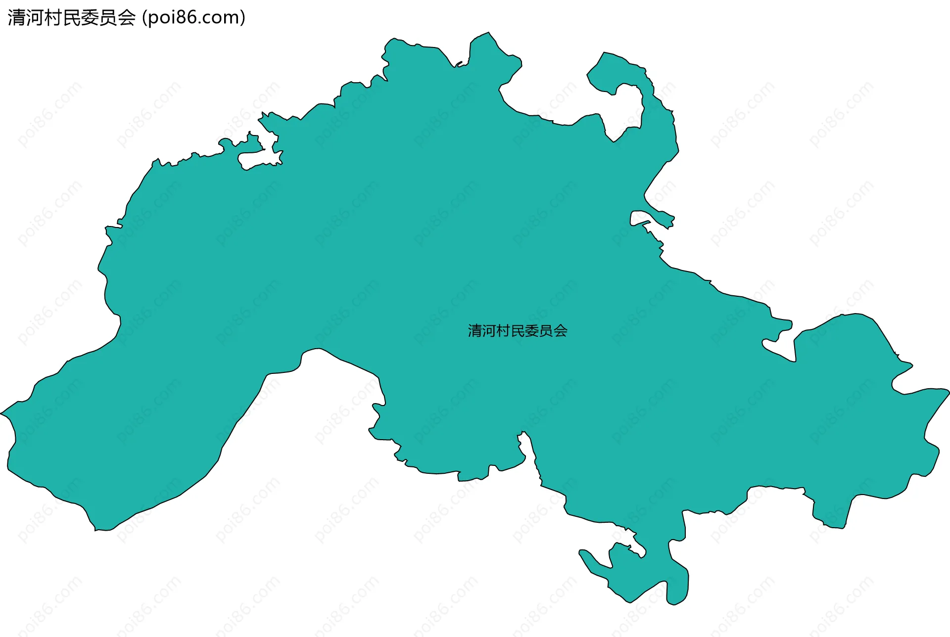 清河村民委员会边界地图