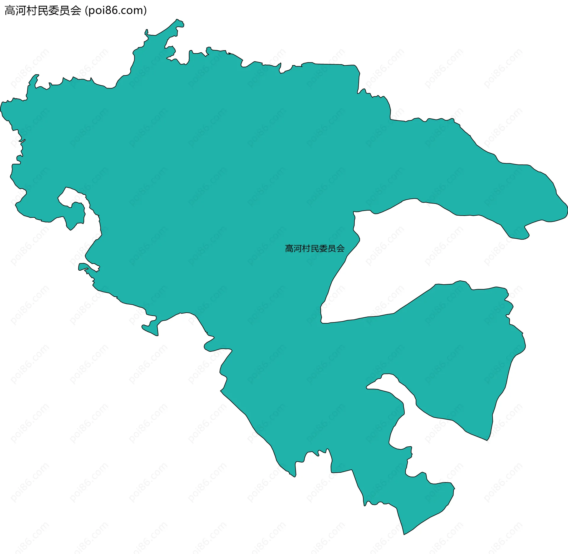 高河村民委员会边界地图