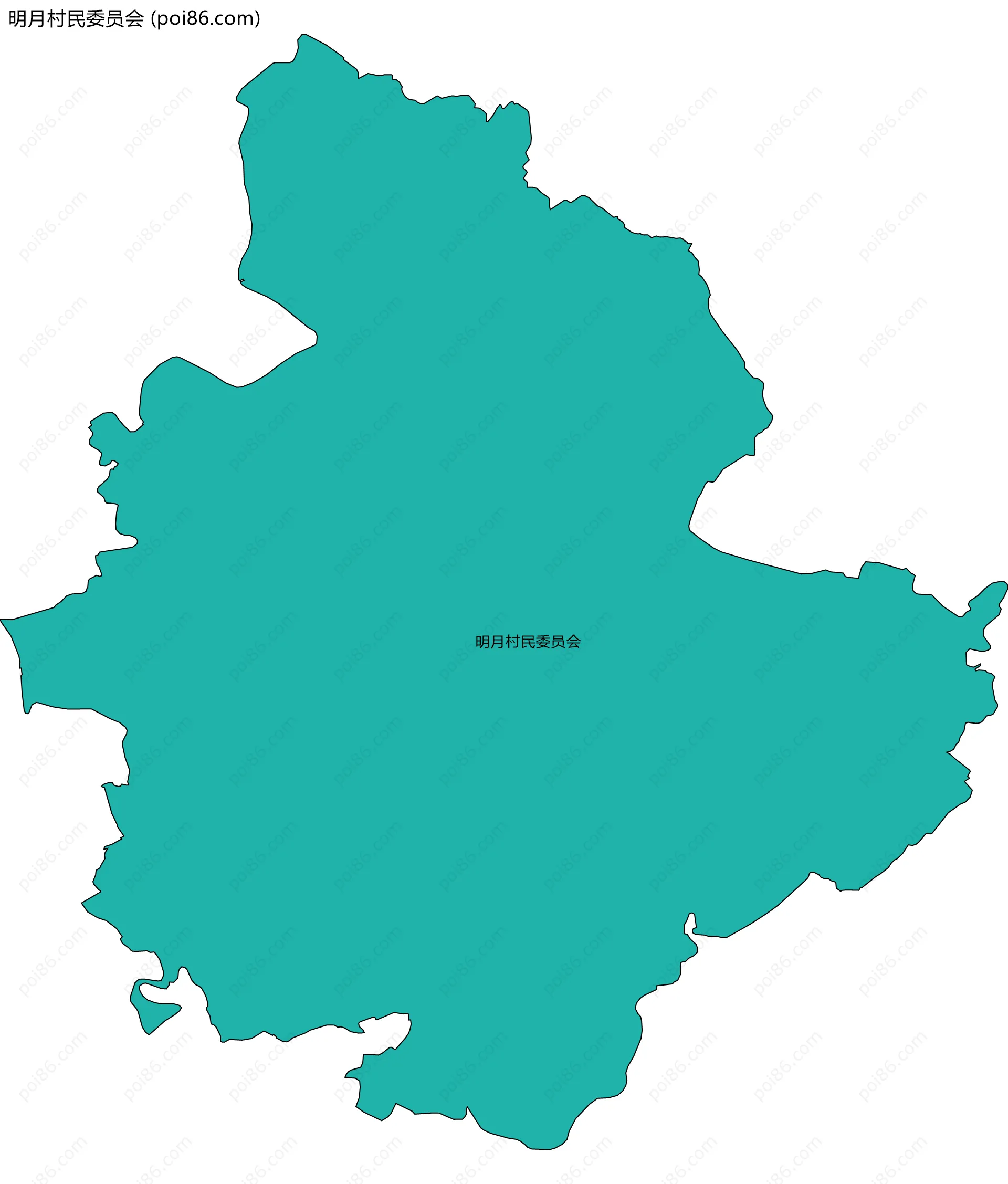 明月村民委员会边界地图