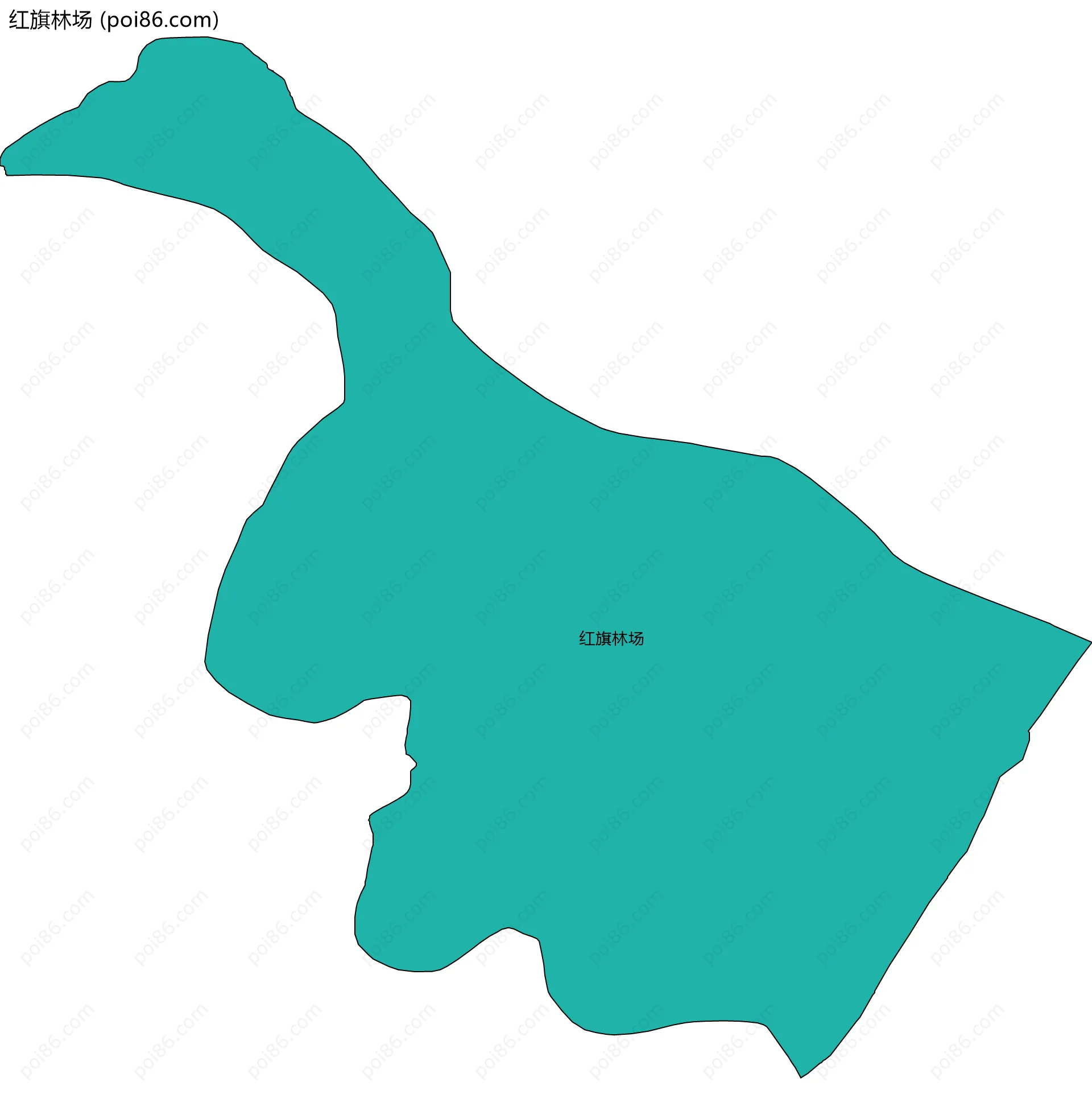 红旗林场边界地图