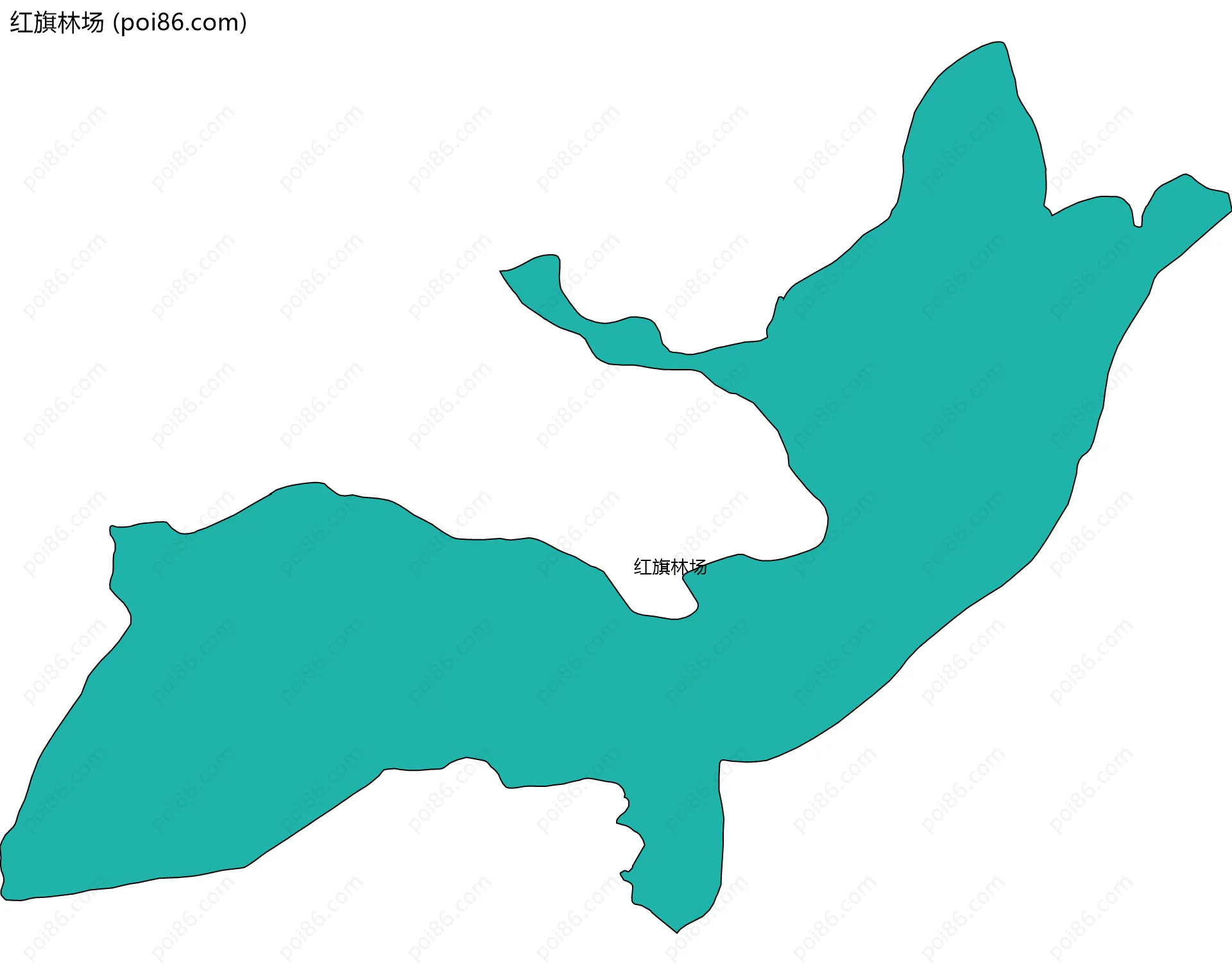 红旗林场边界地图