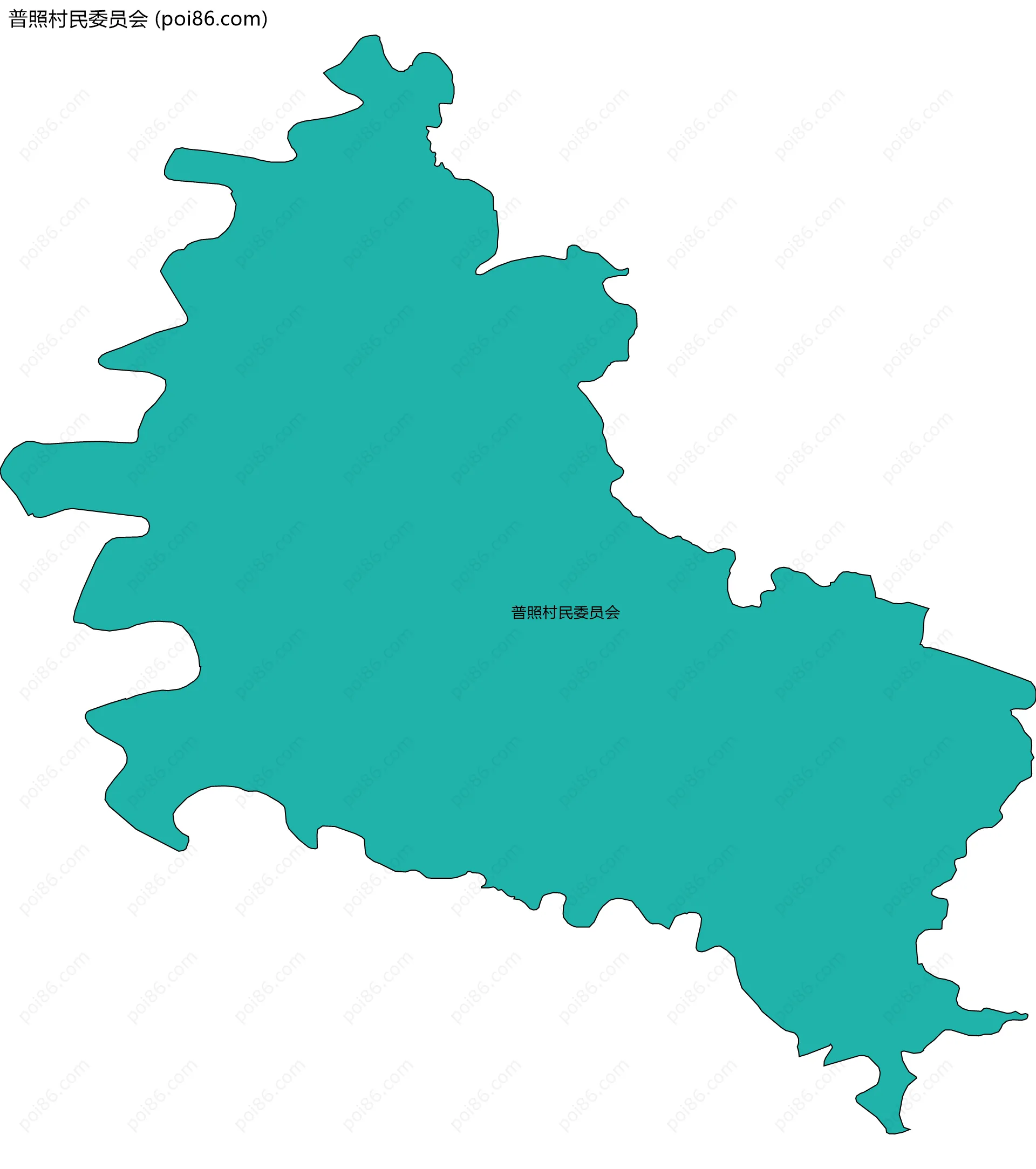 普照村民委员会边界地图