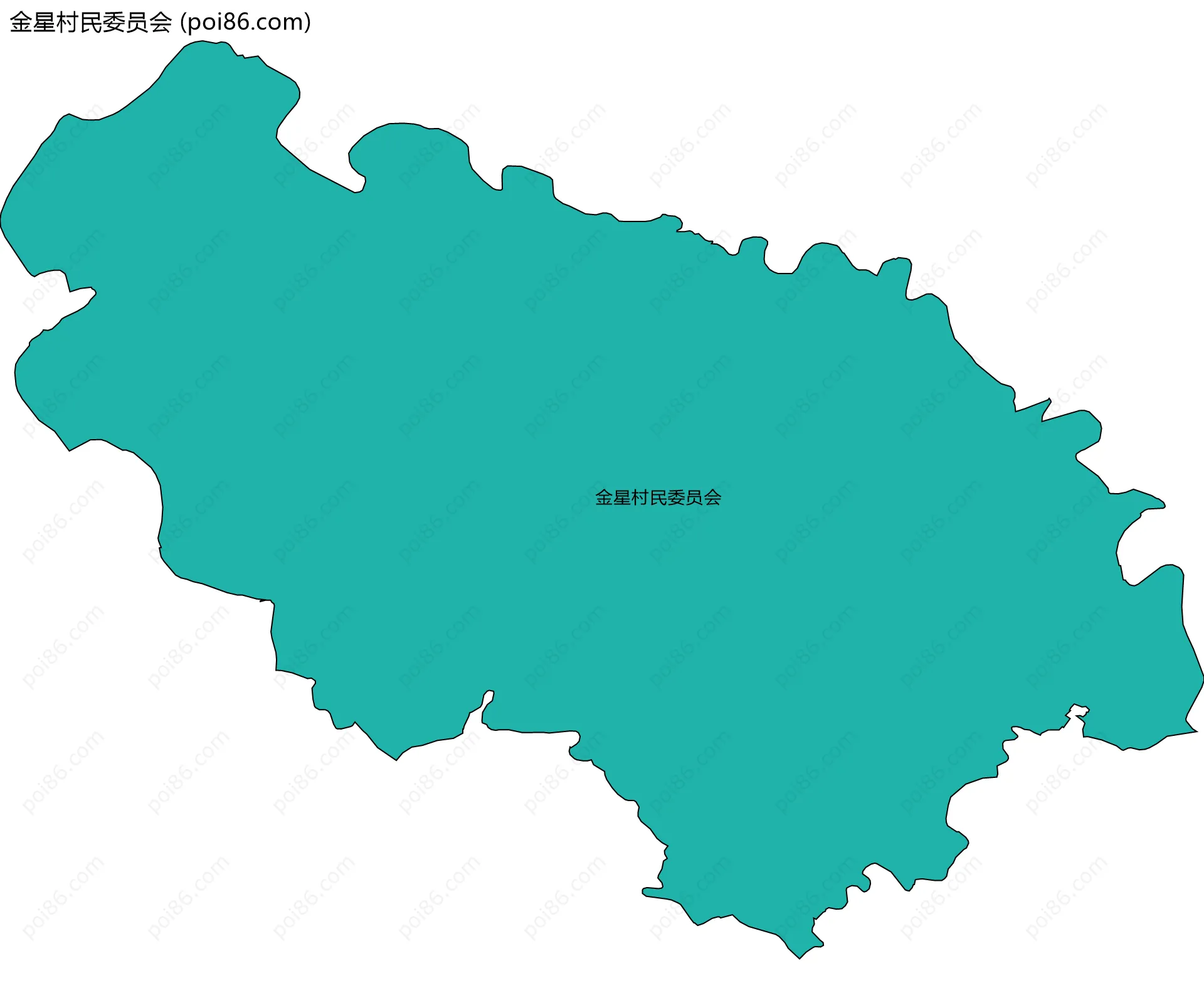 金星村民委员会边界地图