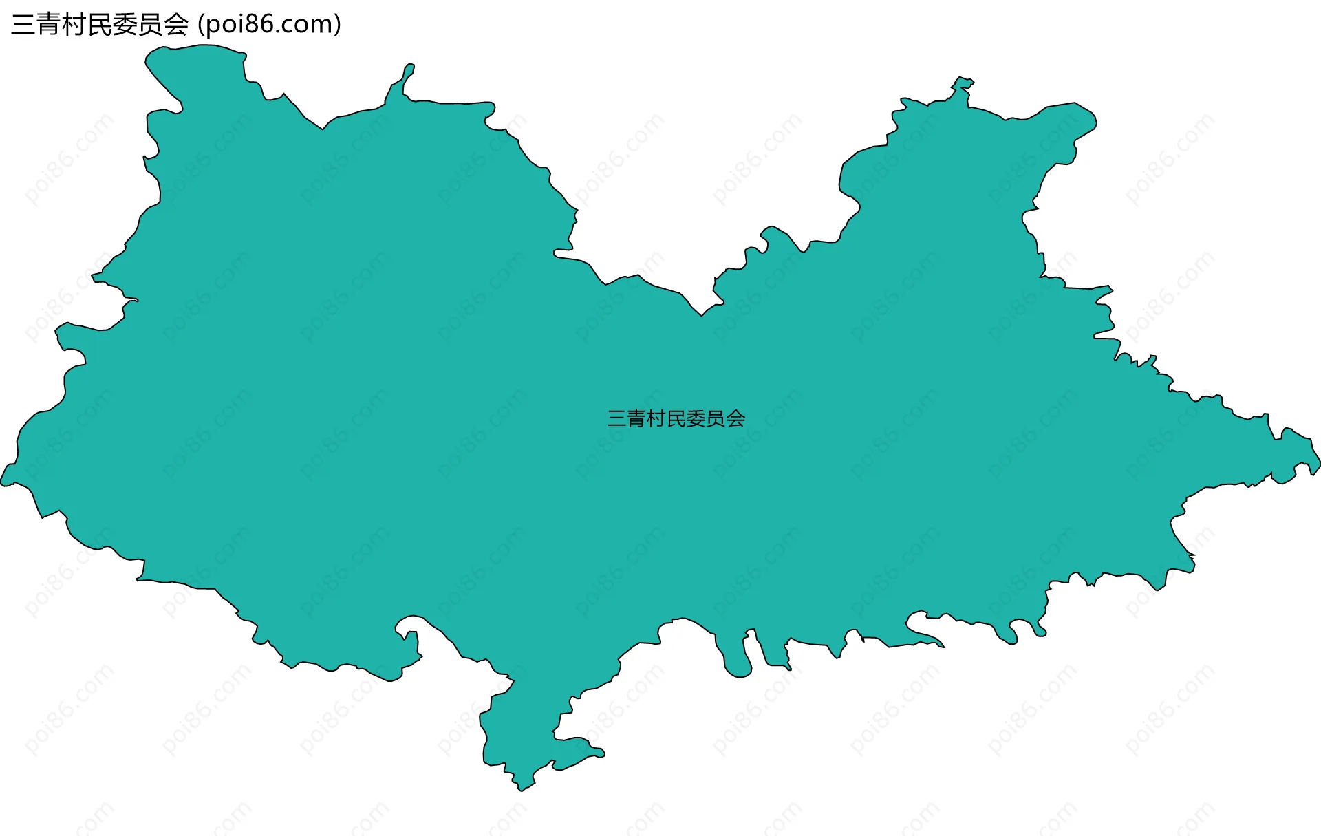 三青村民委员会边界地图