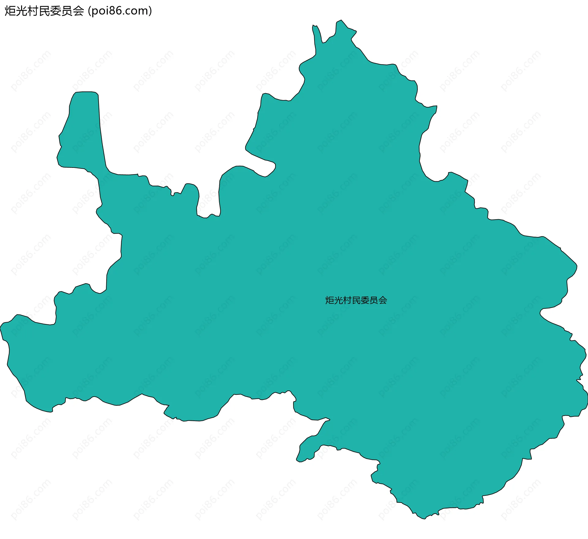 炬光村民委员会边界地图