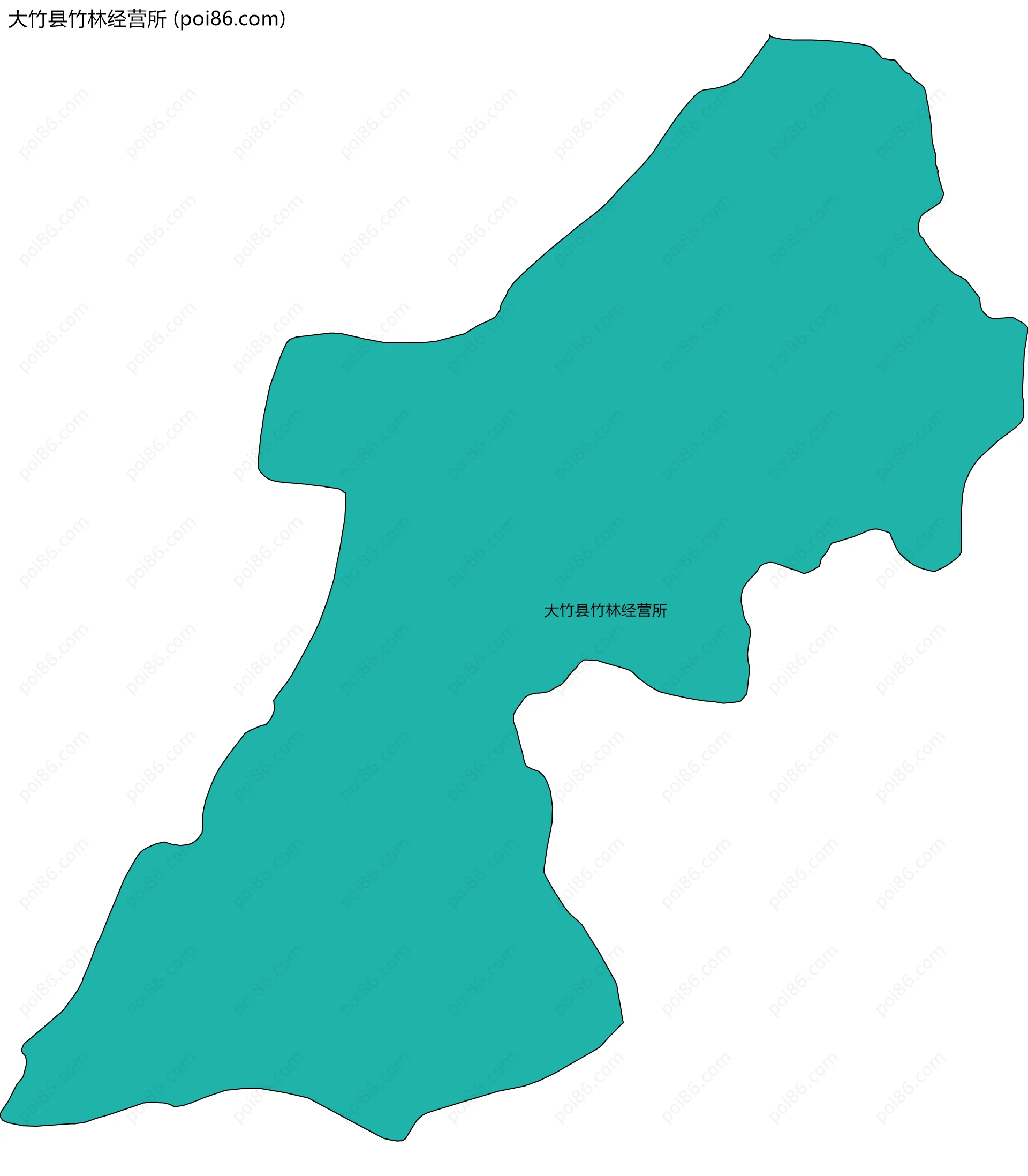 大竹县竹林经营所边界地图
