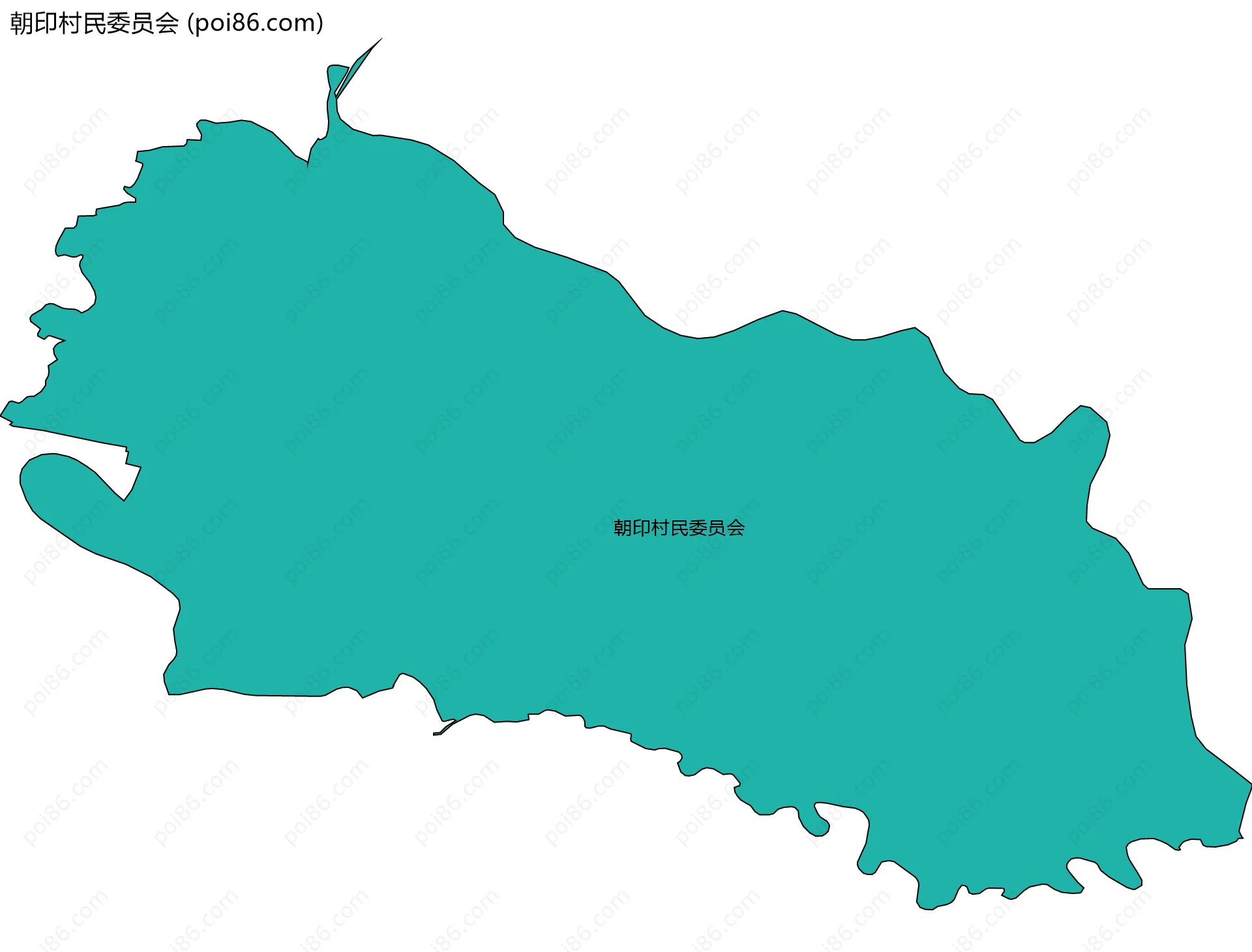 朝印村民委员会边界地图