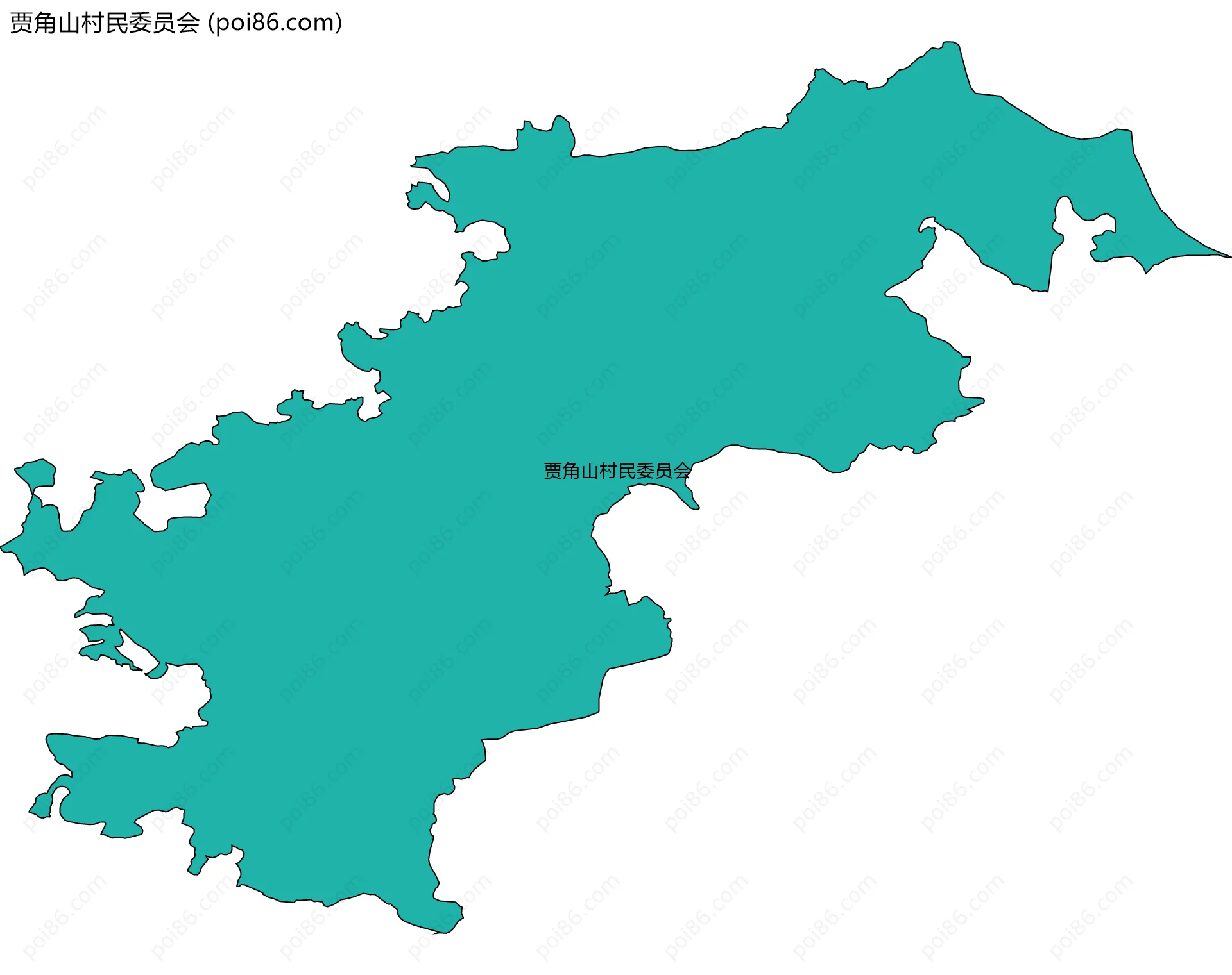 贾角山村民委员会边界地图