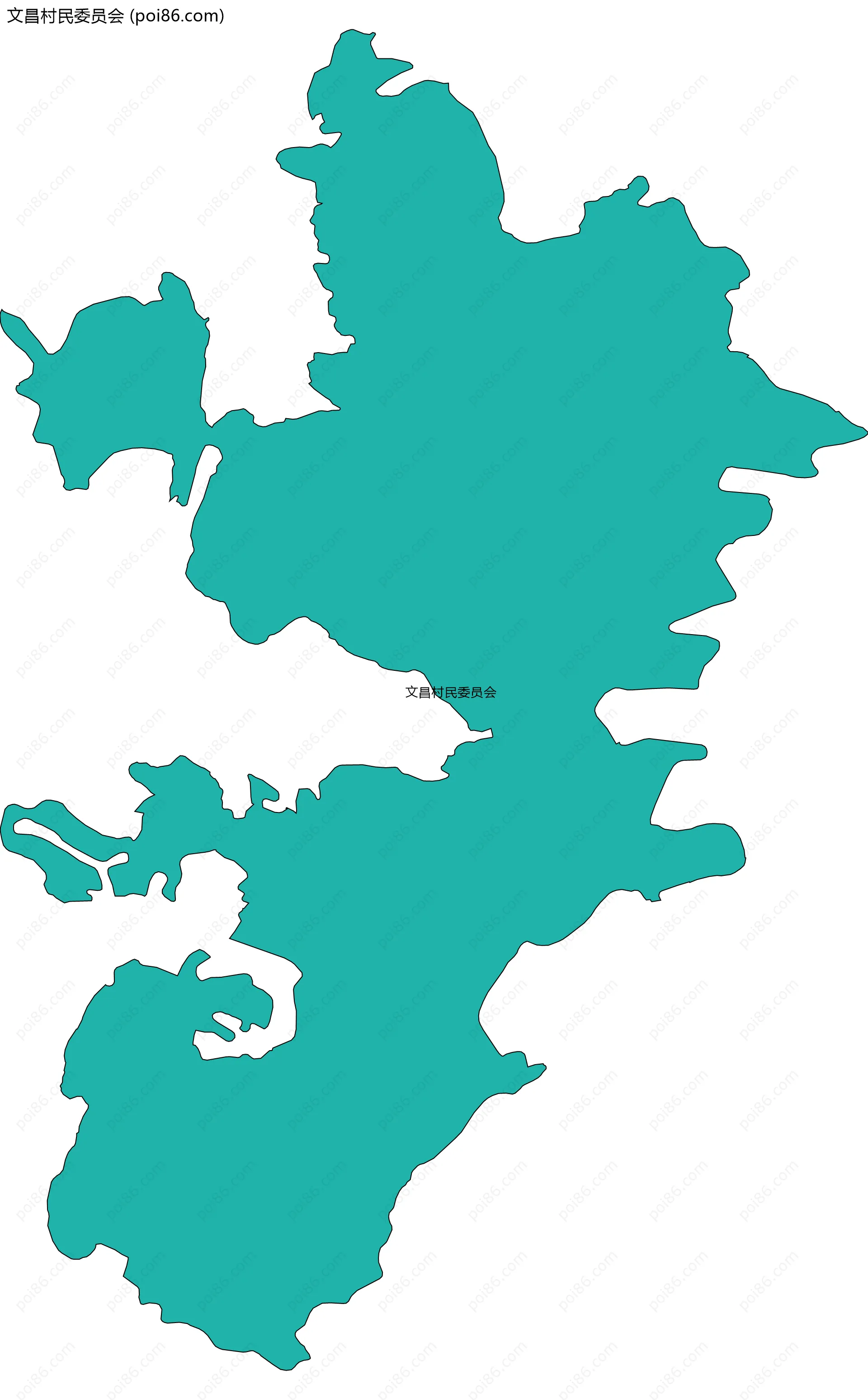 文昌村民委员会边界地图