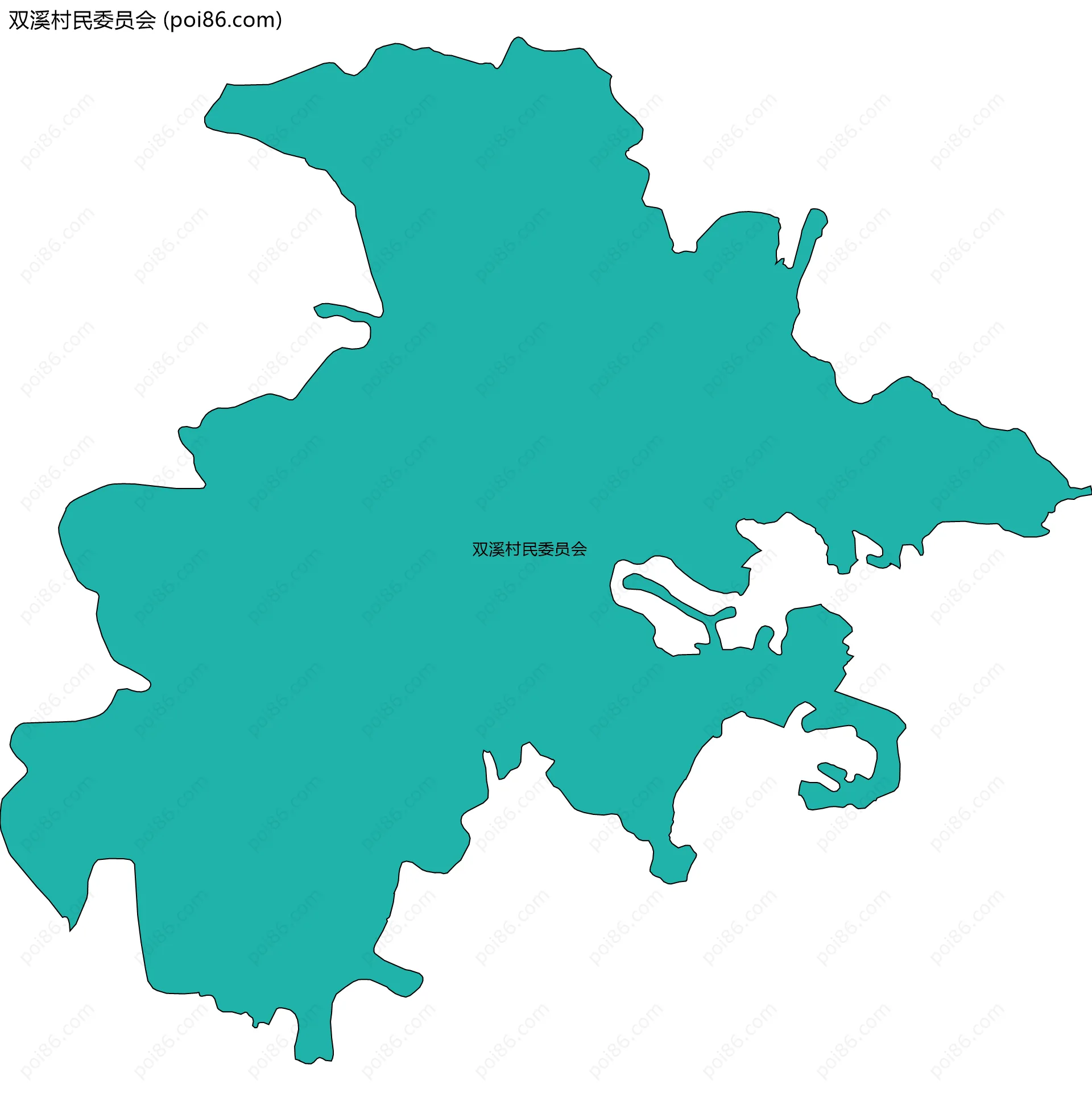 双溪村民委员会边界地图