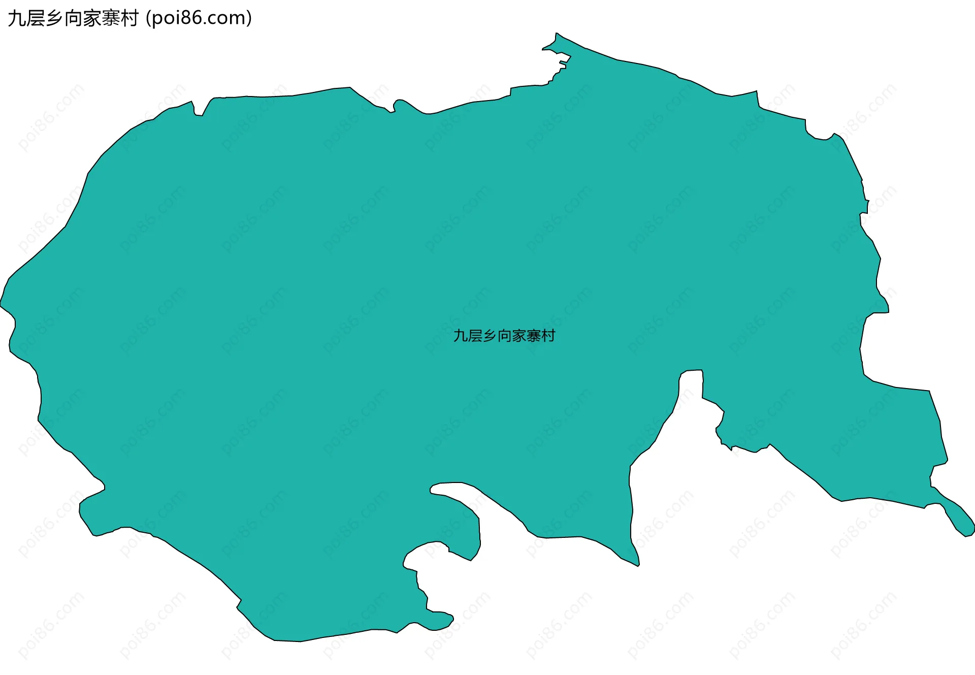 九层乡向家寨村边界地图