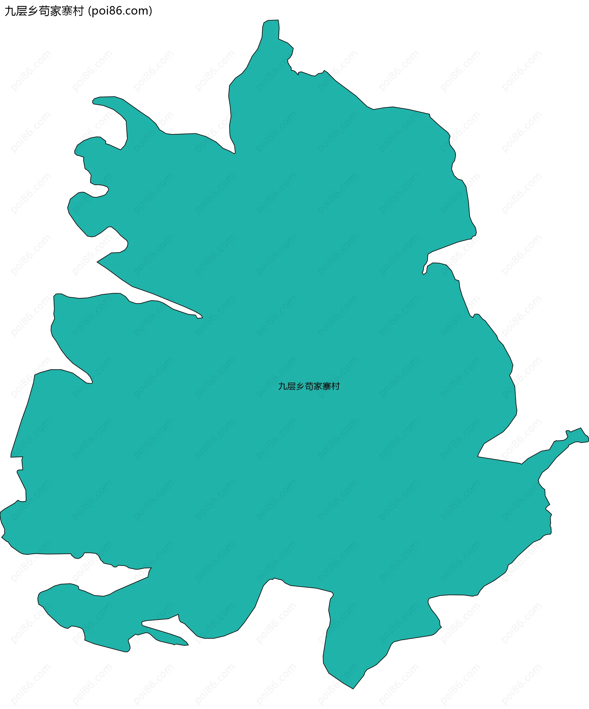 九层乡苟家寨村边界地图