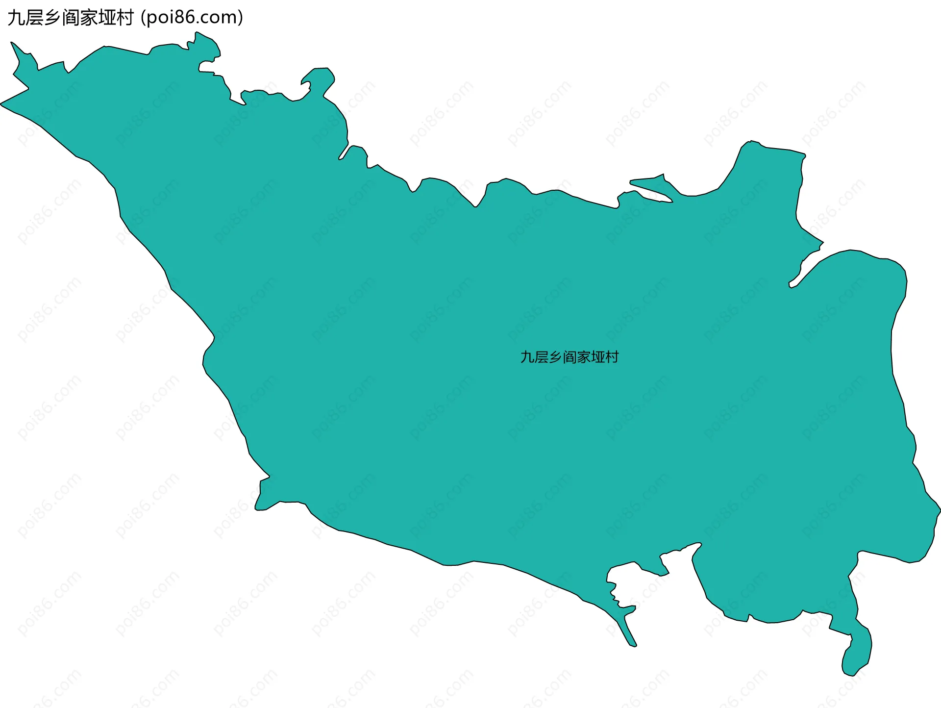 九层乡阎家垭村边界地图