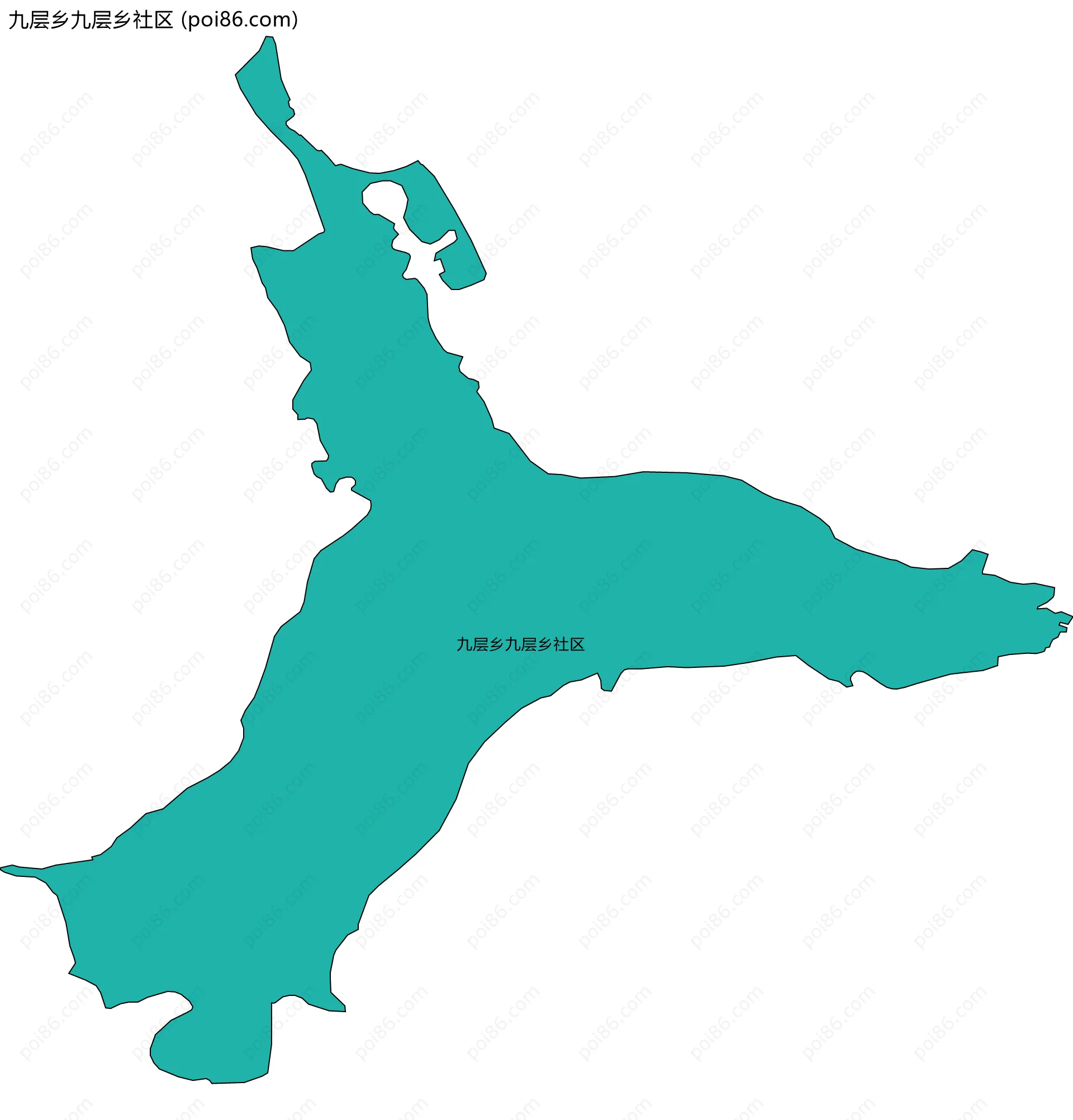 九层乡九层乡社区边界地图