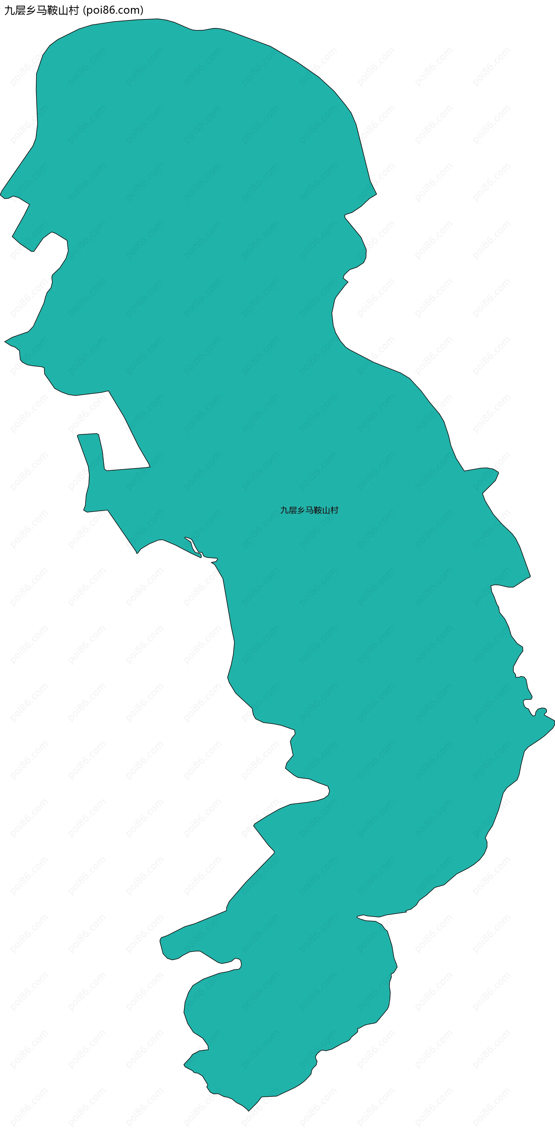 九层乡马鞍山村边界地图