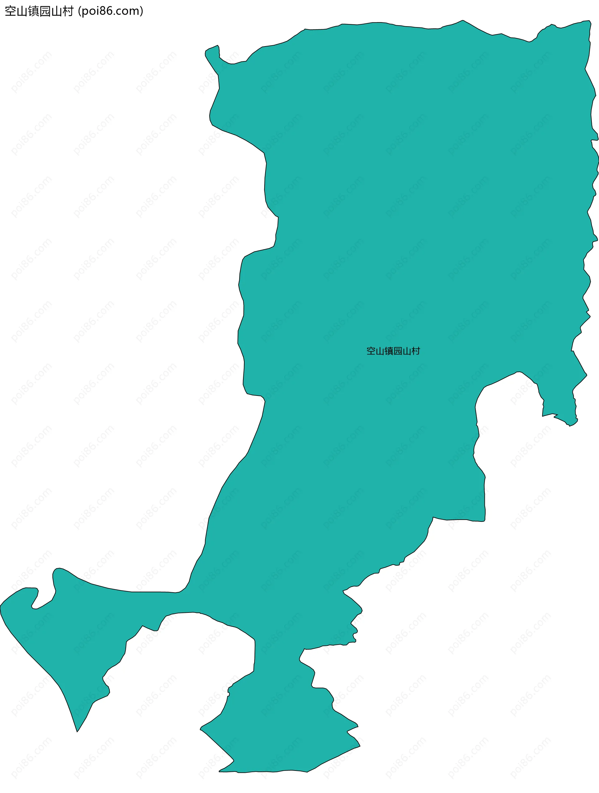 空山镇园山村边界地图