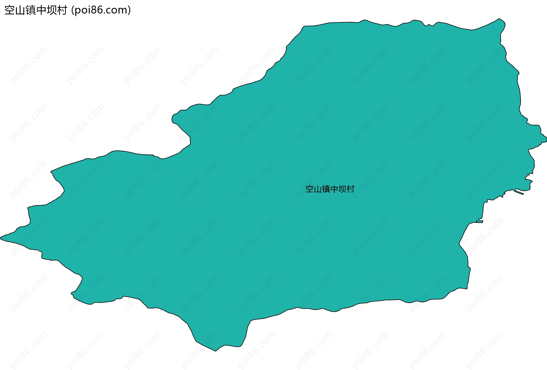 空山镇中坝村边界地图