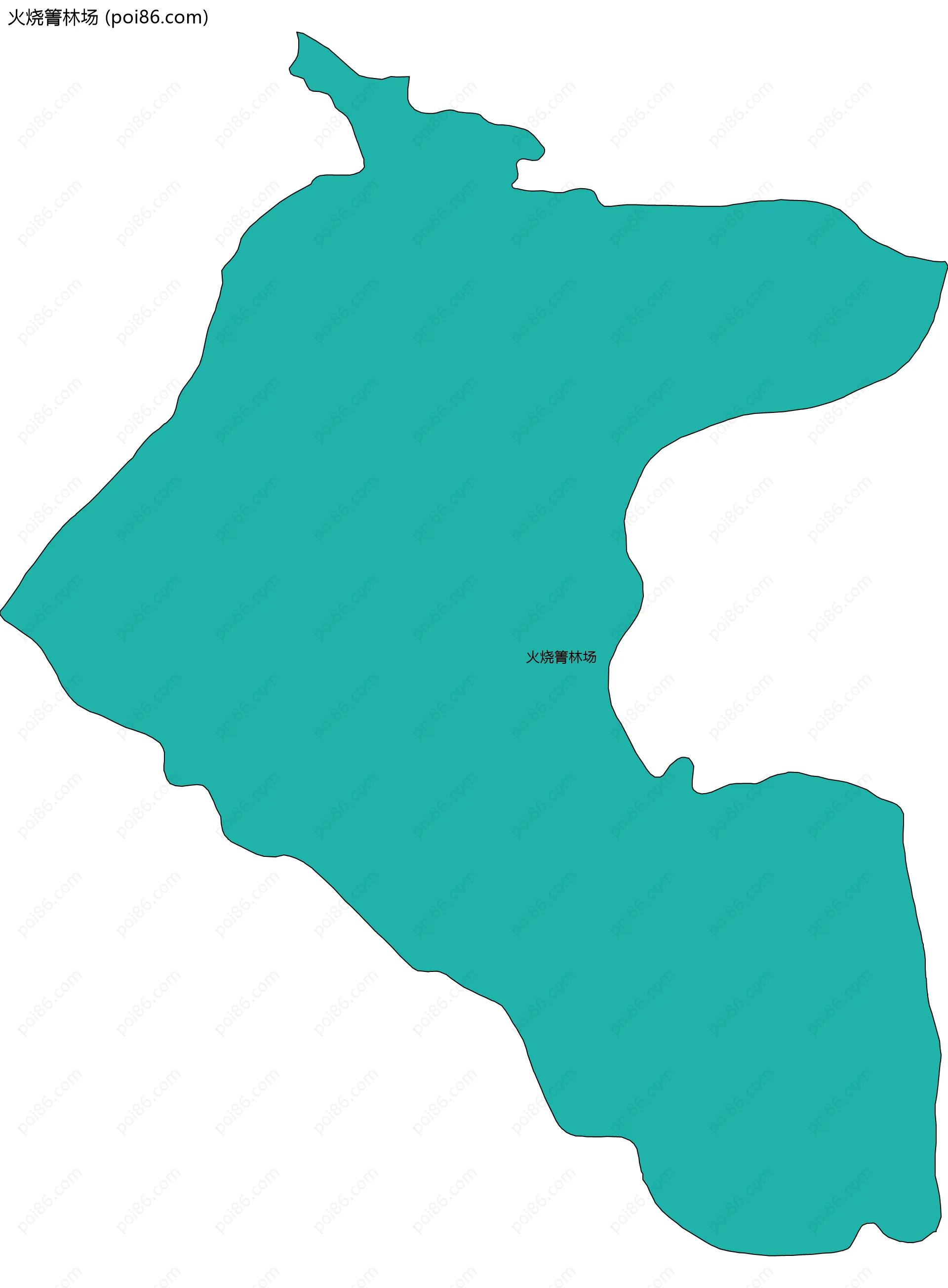火烧箐林场边界地图