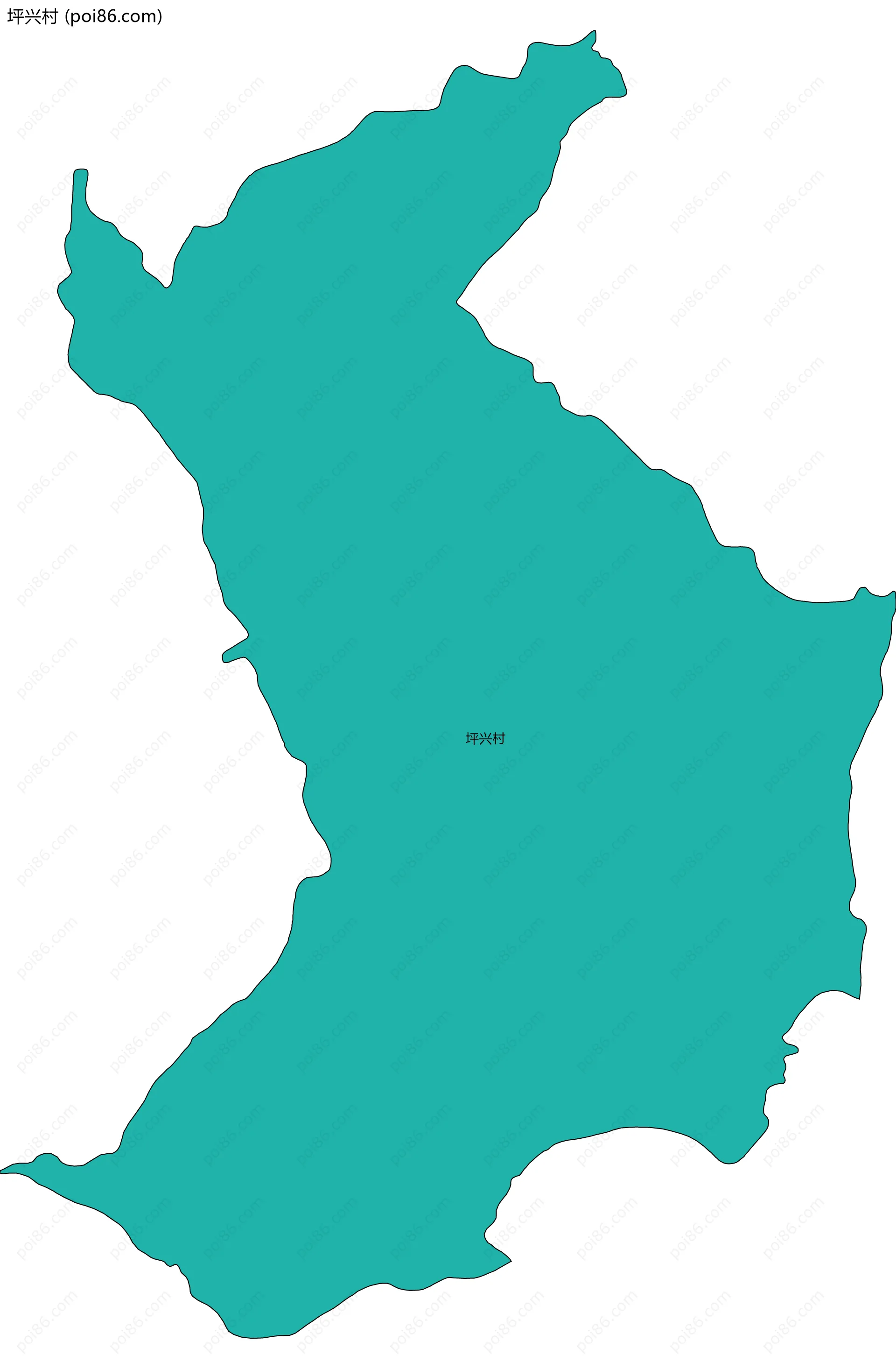 坪兴村边界地图