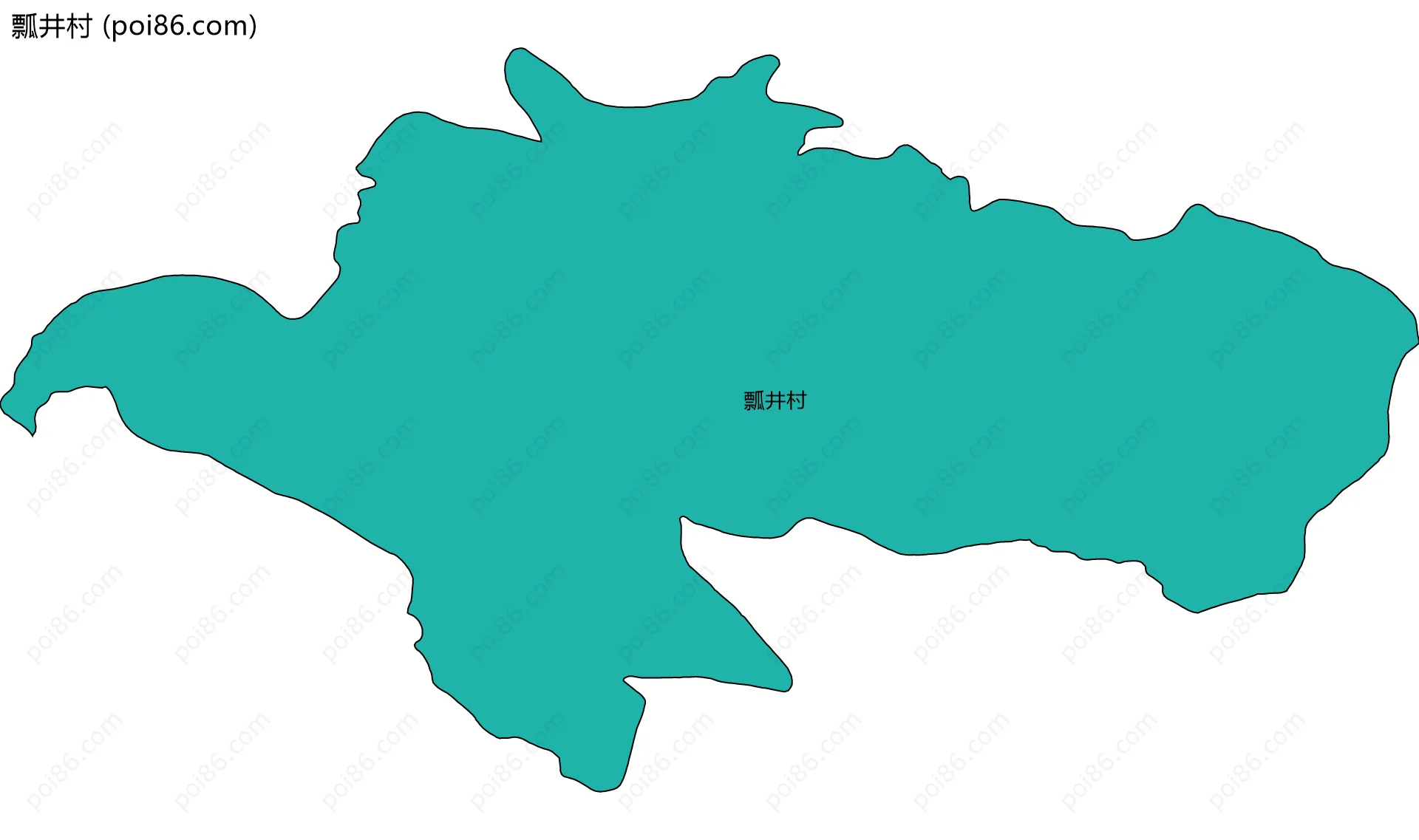瓢井村边界地图