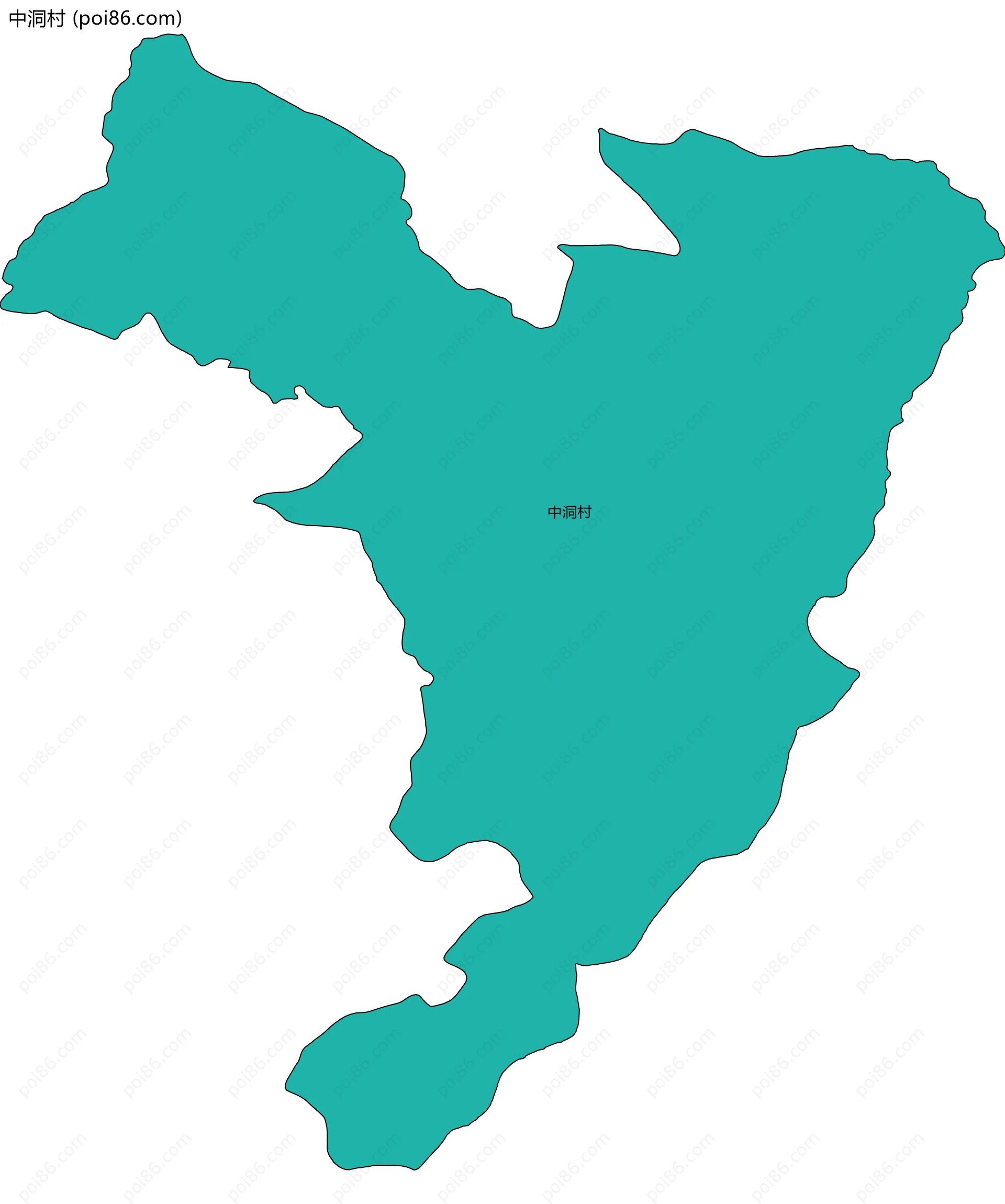 中洞村边界地图